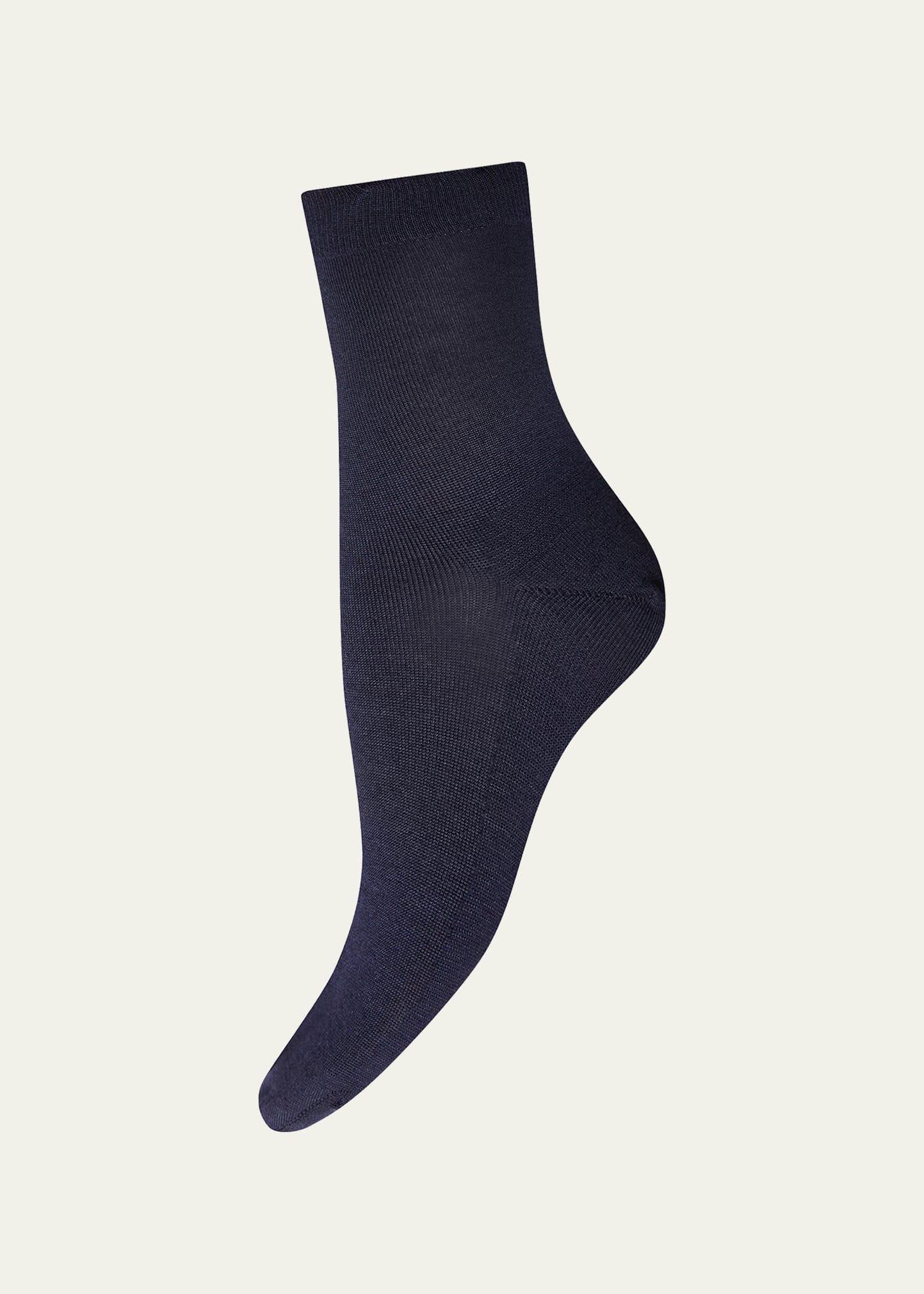 Shop Wolford Cashmere-silk Ankle Socks In Navy