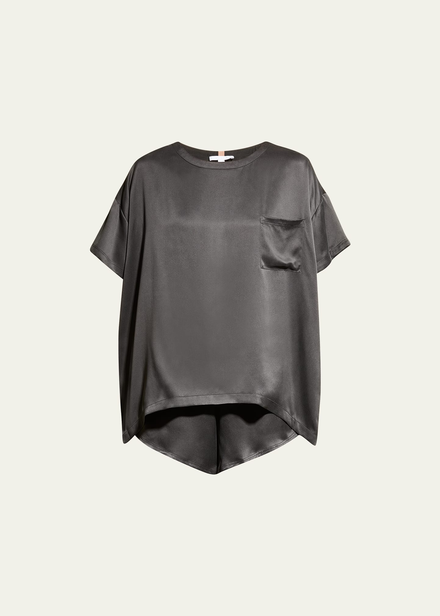 Lunya Washable Silk Tee Set In Meditative Grey