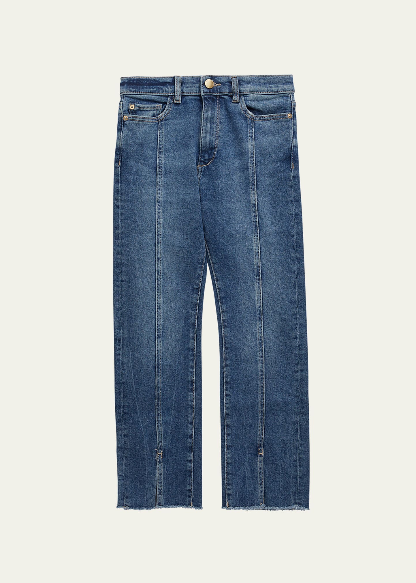 DL Premium Denim Girl's Emie High Rise Straight Jeans, Size 7-16