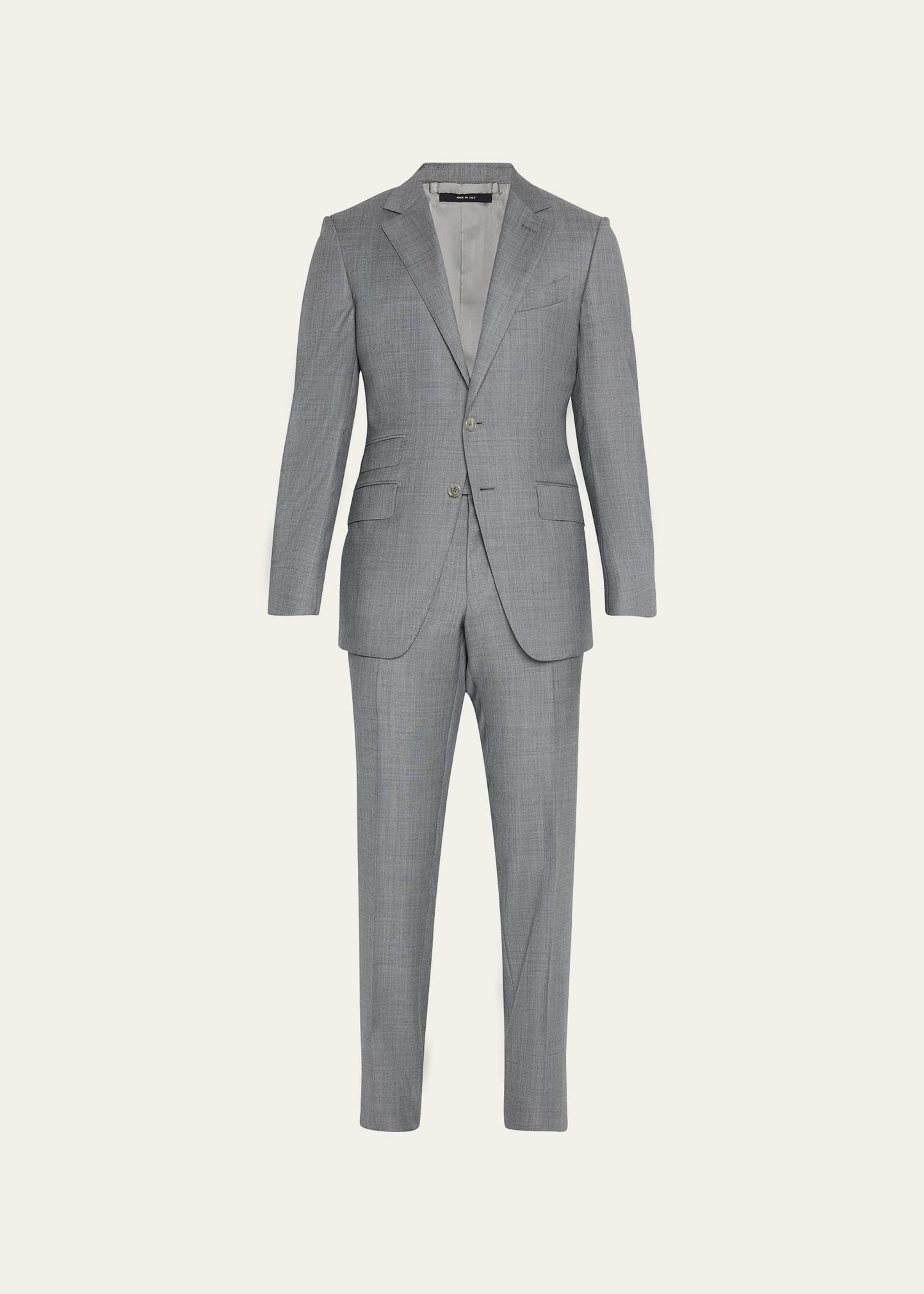 Tom Ford O'connor Slim-fit Wool Suit Jacket In Silv Sld