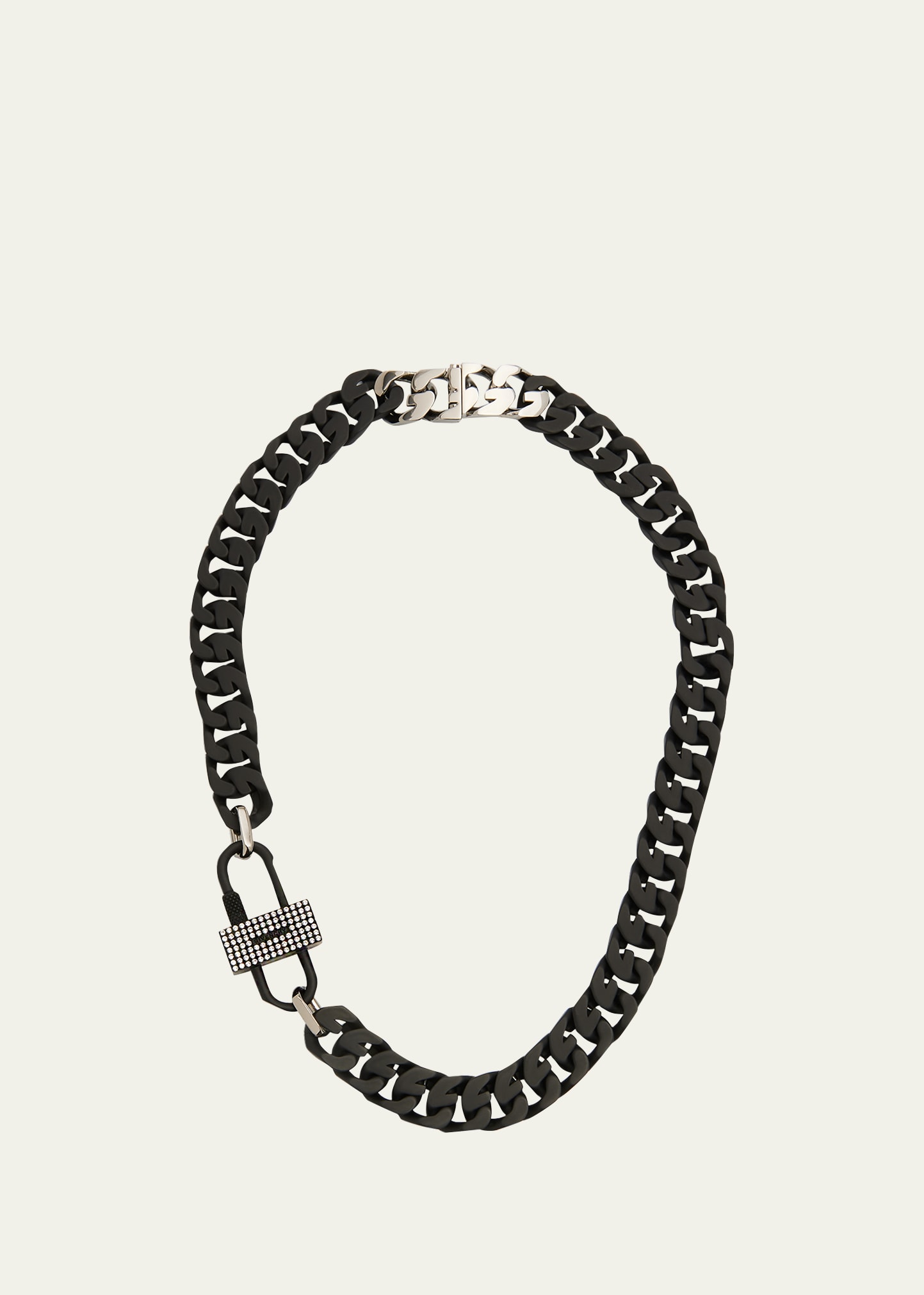 GIVENCHY MEN'S CRYSTAL PAVÉ G-CHAIN NECKLACE