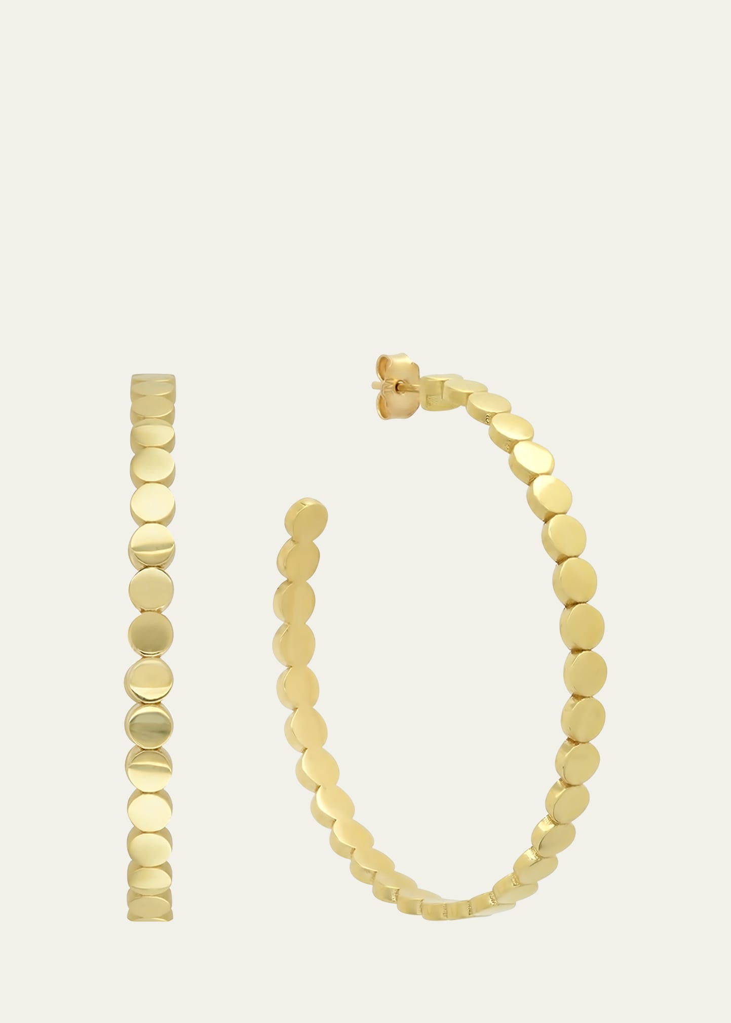 Jennifer Meyer Medium Circle Link Hoop Earrings In 18k Gold In Yg