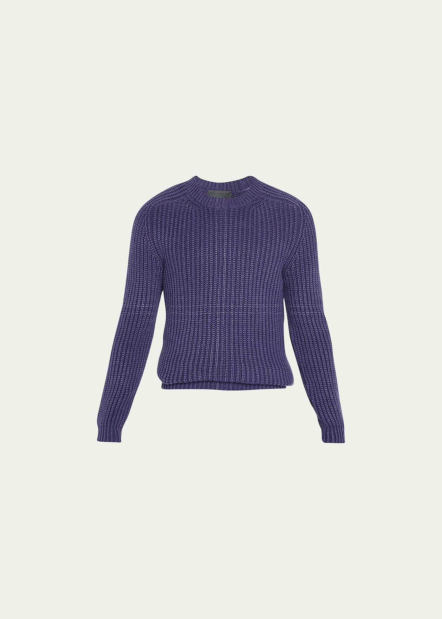 Iris Von Arnim Men's Rib-Knit Cashmere Crewneck Sweater