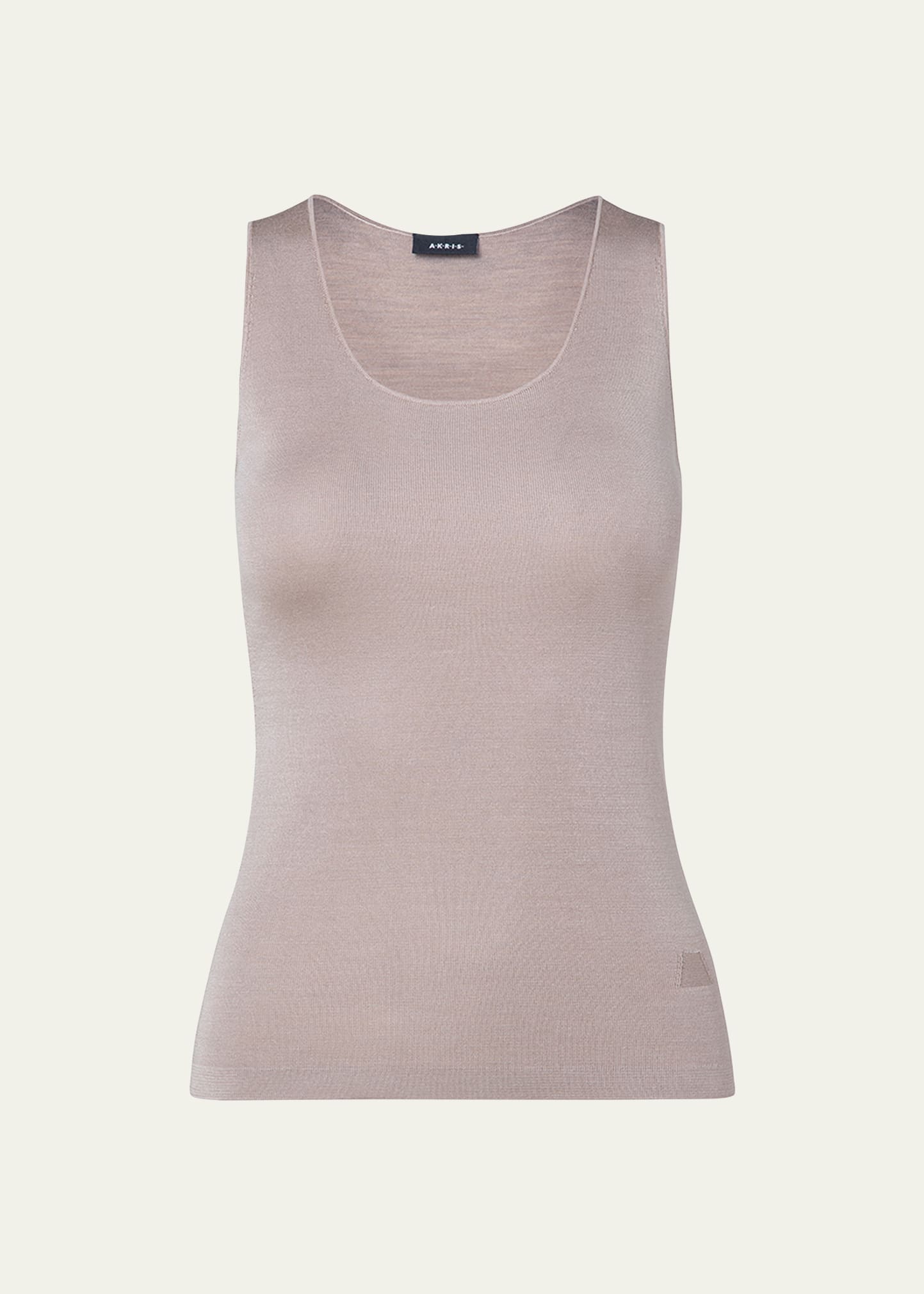 Akris Reversible Two-tone Tank Top In Sand