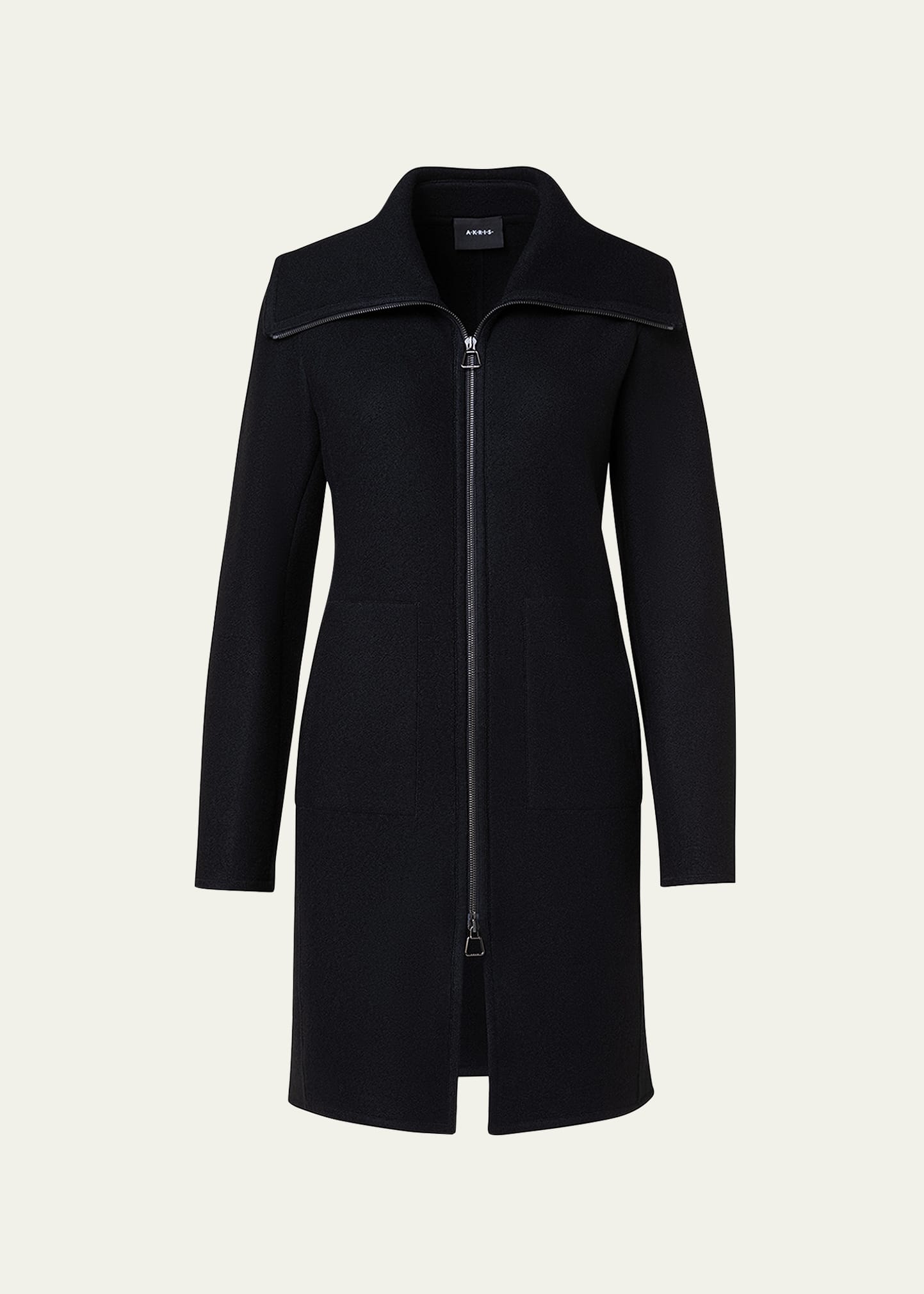 Olina Stand-Collar Cashmere Coat
