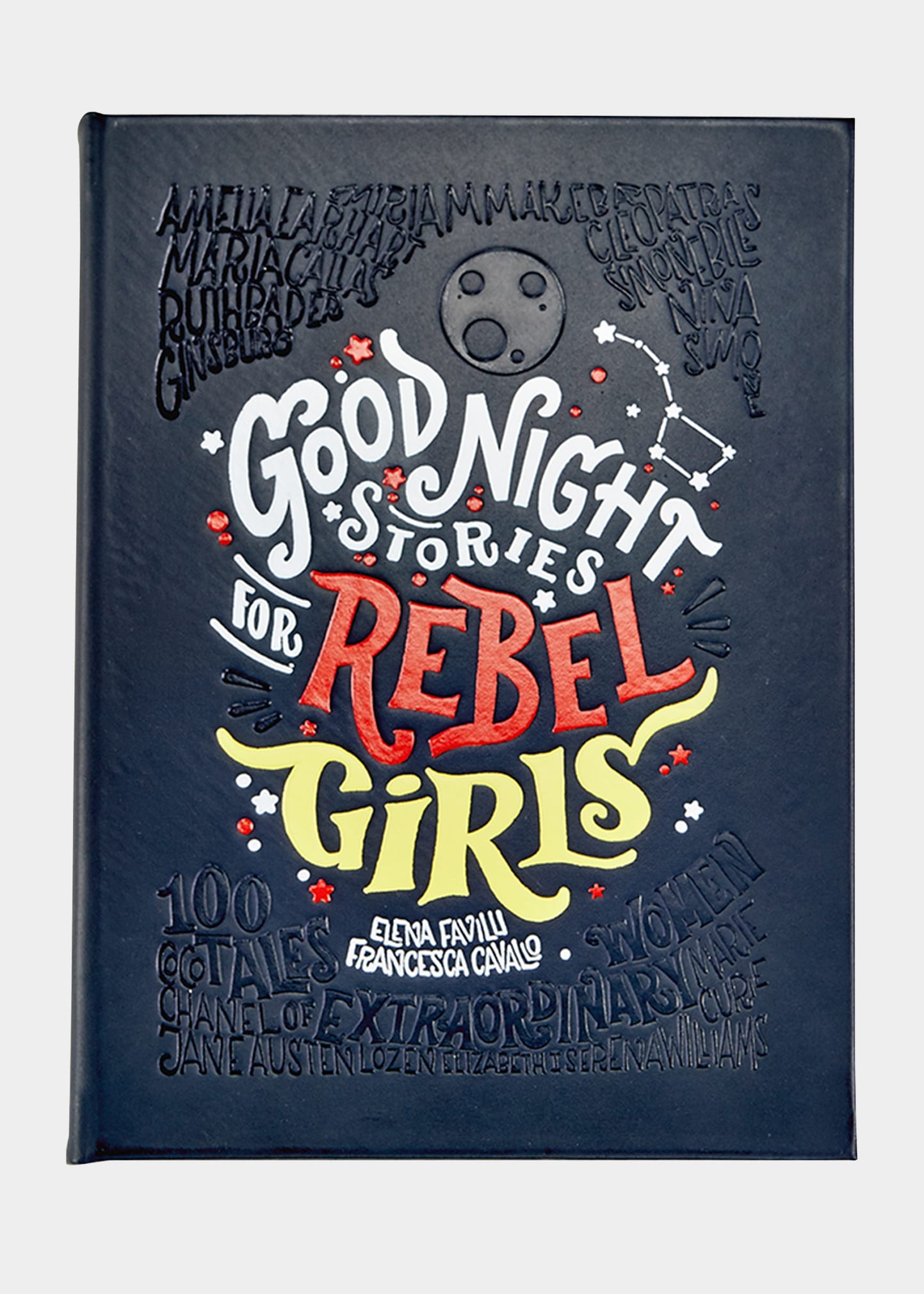 Personalized Leather Bound "Goodnight Stories For Rebel Girls" Children's Book