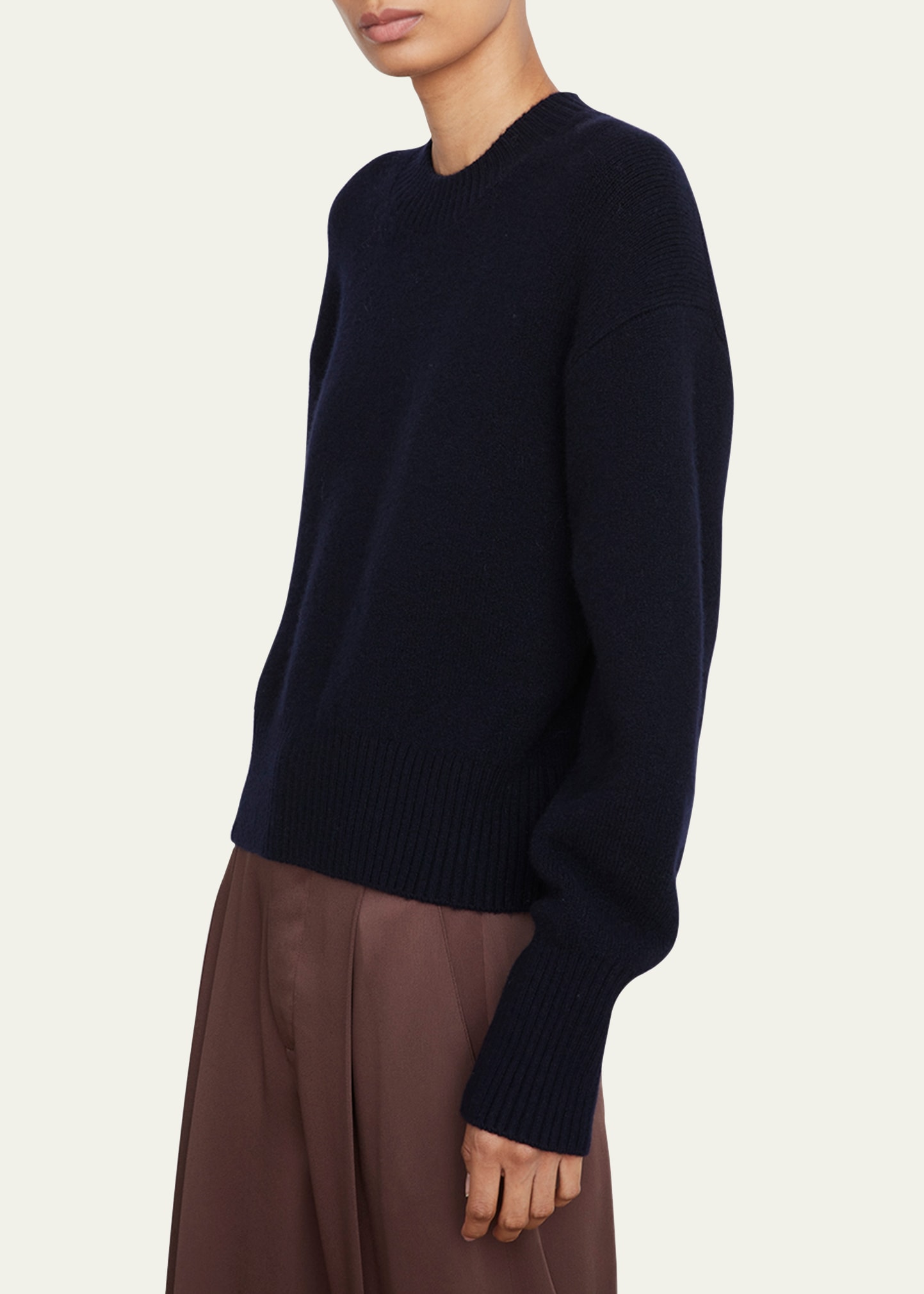 Vince Wide-sleeve Wool-cashmere Sweater In Coastal Blue