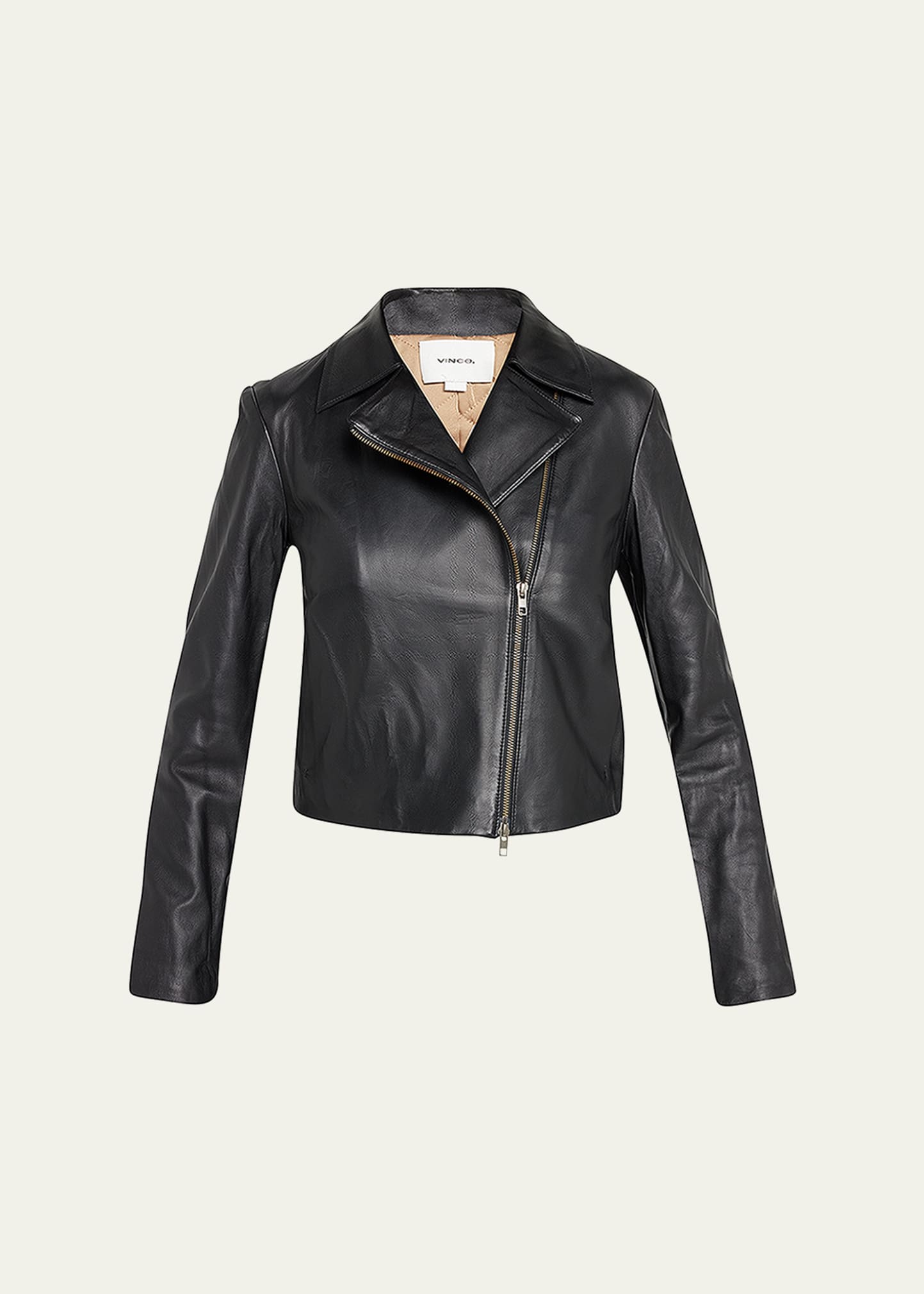 Vince Leather Zip-Front Jacket