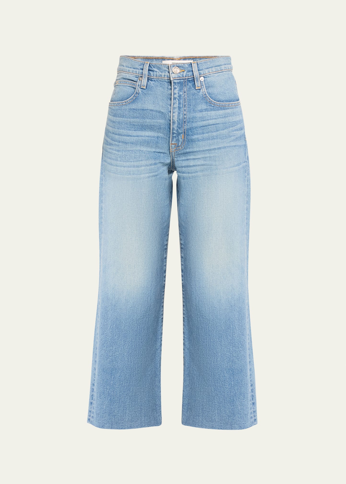 Shop Slvrlake Grace Wide Ankle Jeans With Raw Hem In California