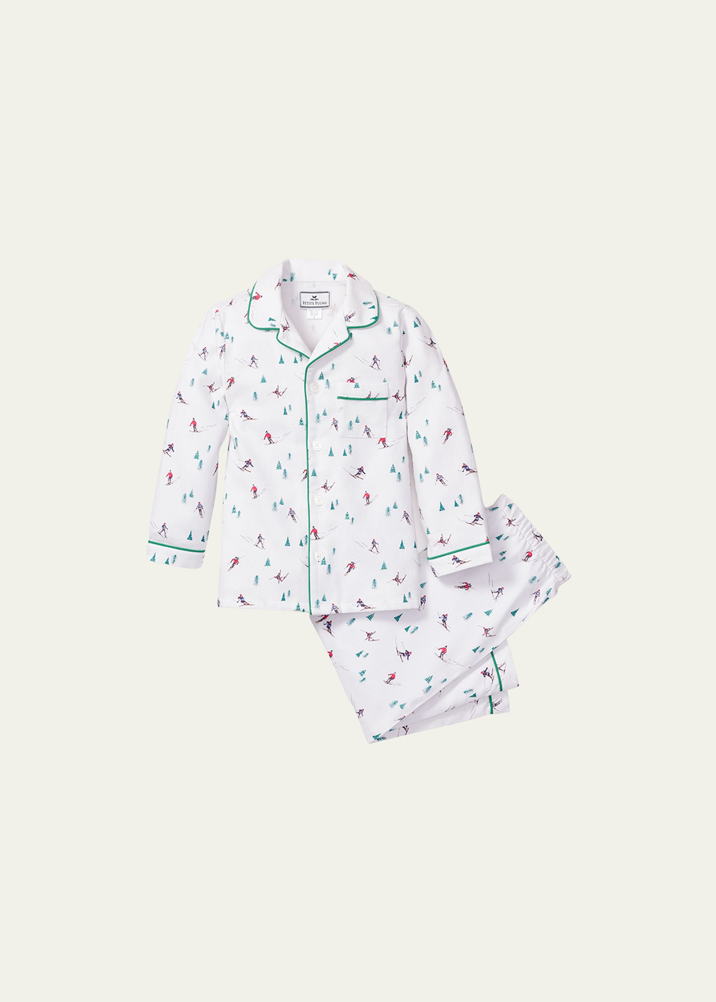 Petite Plume Kid's Après Ski Pajama Set In White