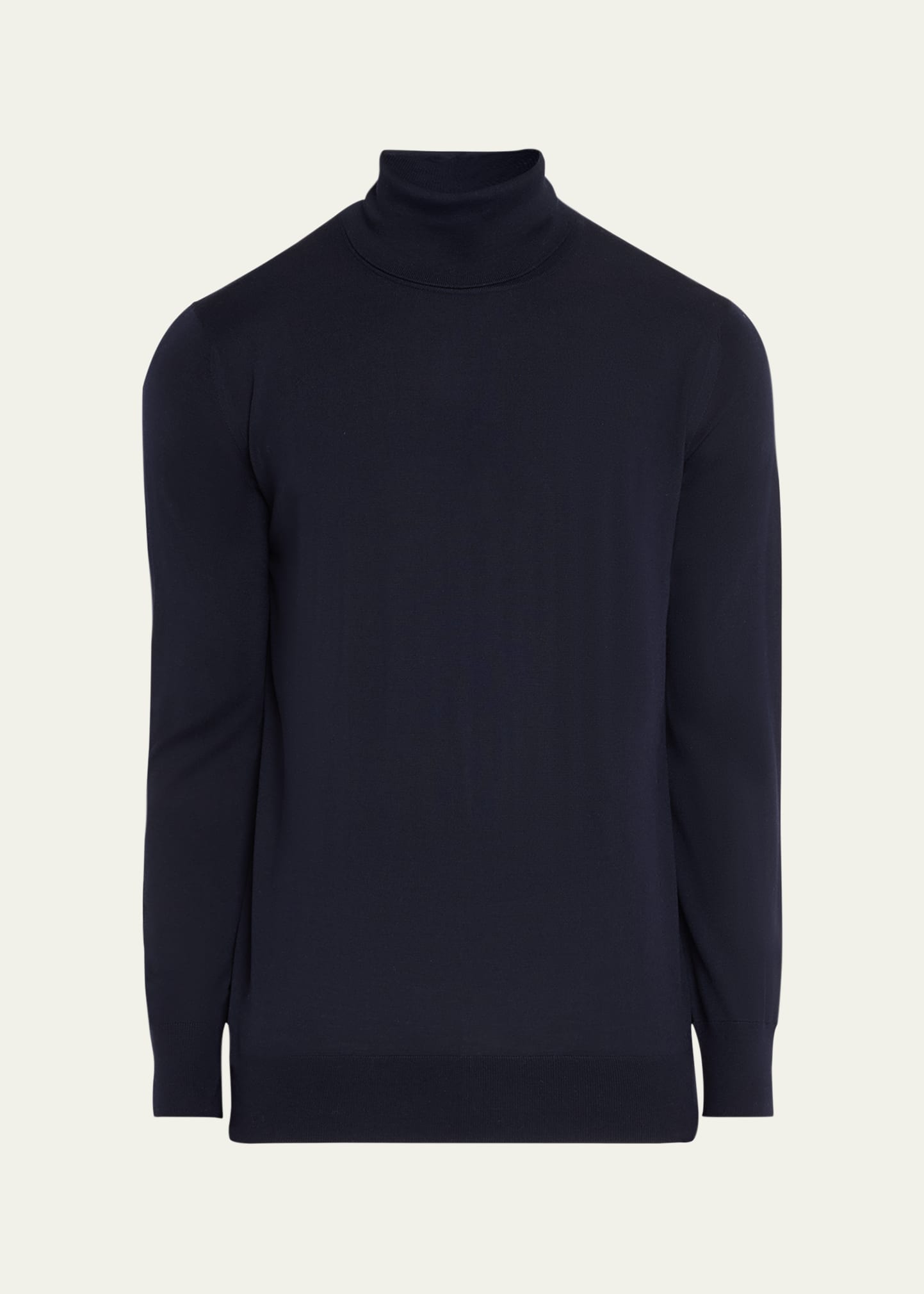 Loro Piana Men's Dolcevita Wish Wool Turtleneck Sweater In Total Eclipse