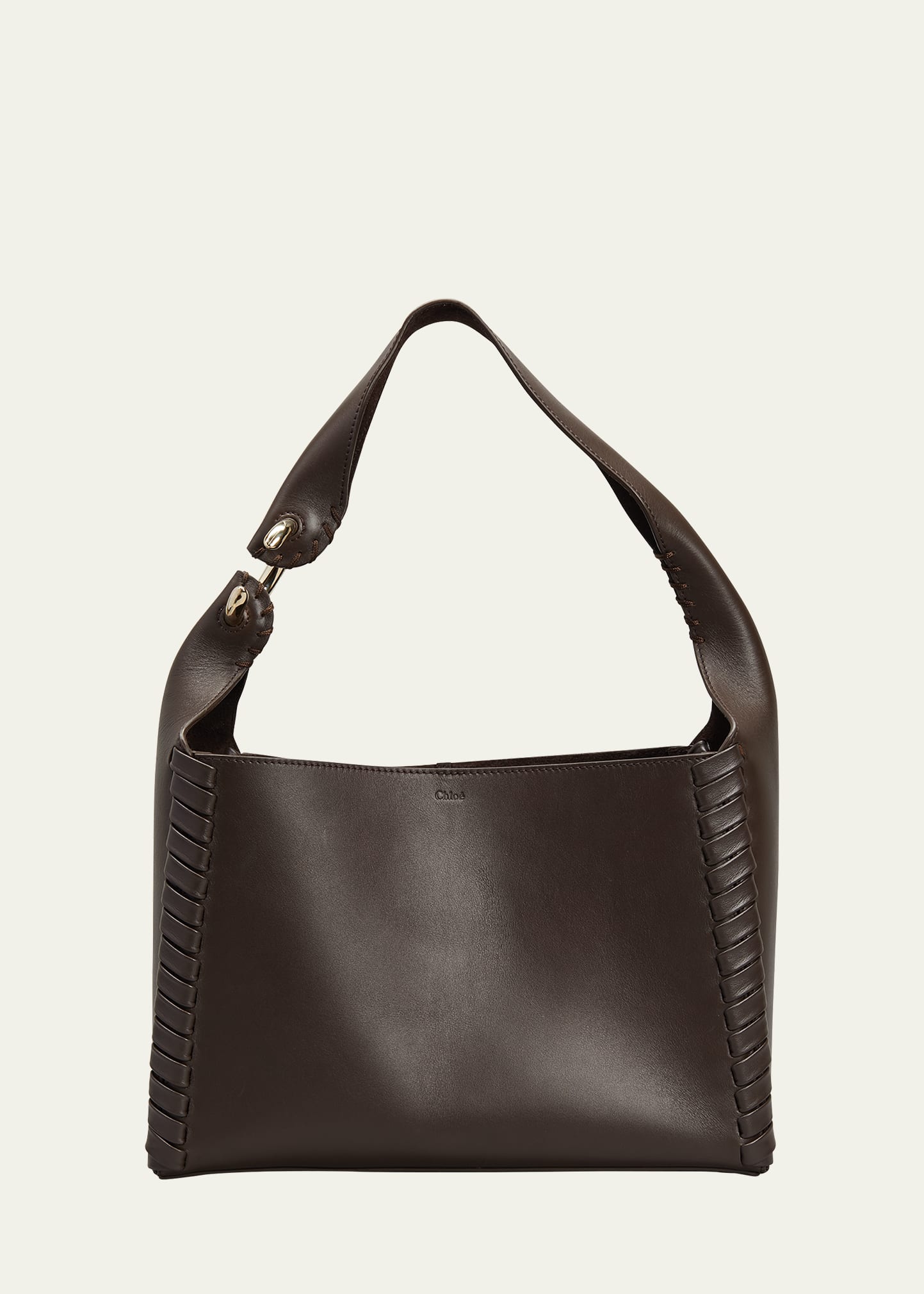 Mate Woven Leather Hobo Bag