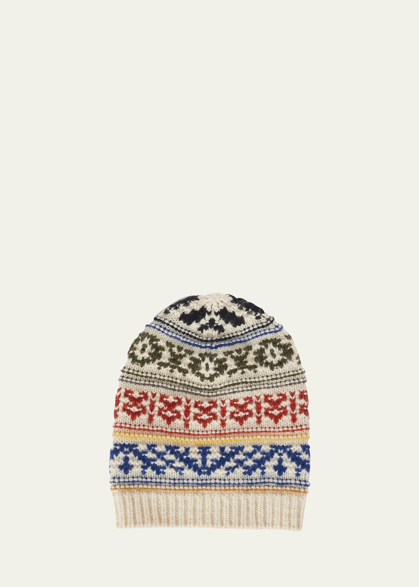 Multi-Color Cashmere Knit Beanie