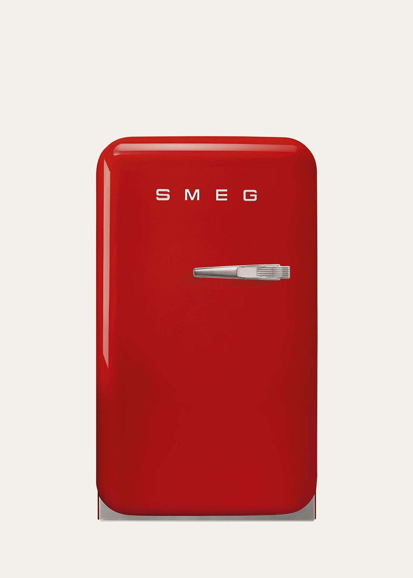 Shop Smeg Fab5 Retro Left-hinge Mini Fridge In Red