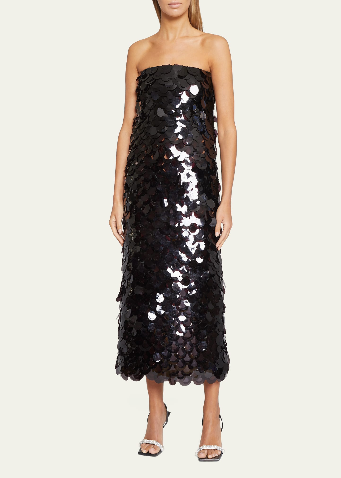 Givenchy Sequin-embellished Strapless Dress In Black