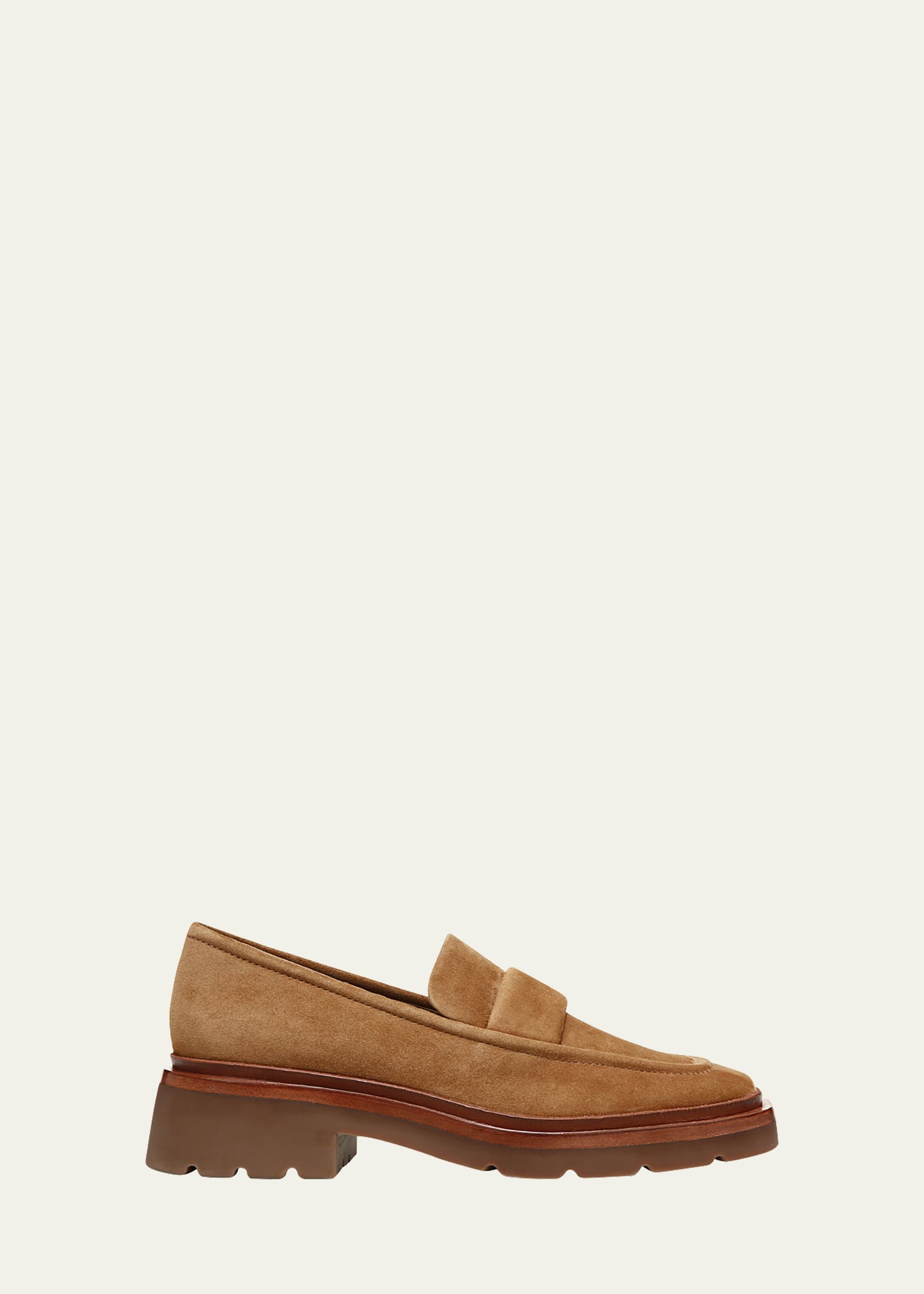 Shop Vince Robin Suede Loafers In Light Fawn