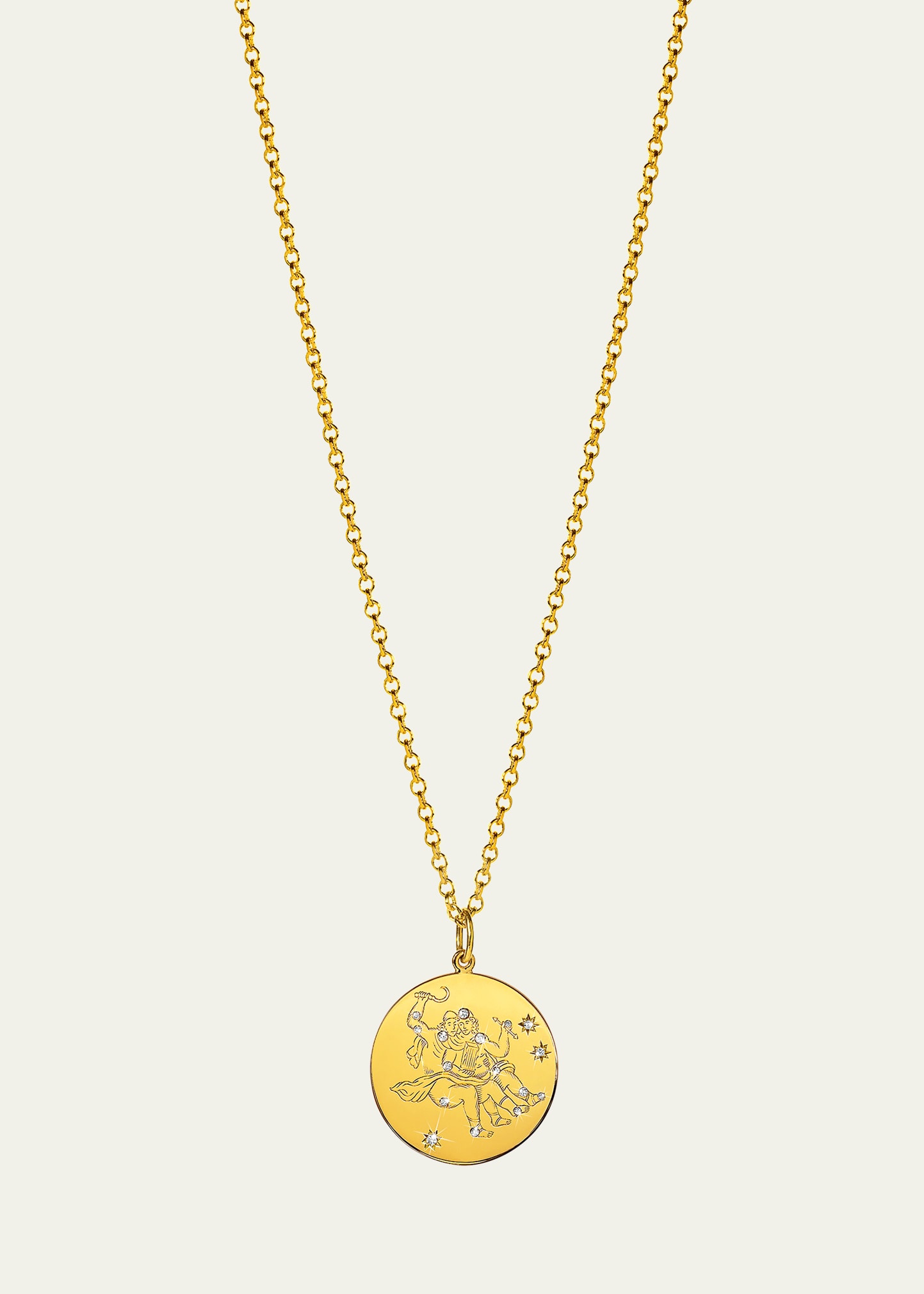 Zodiac Pendant Necklace, Gemini