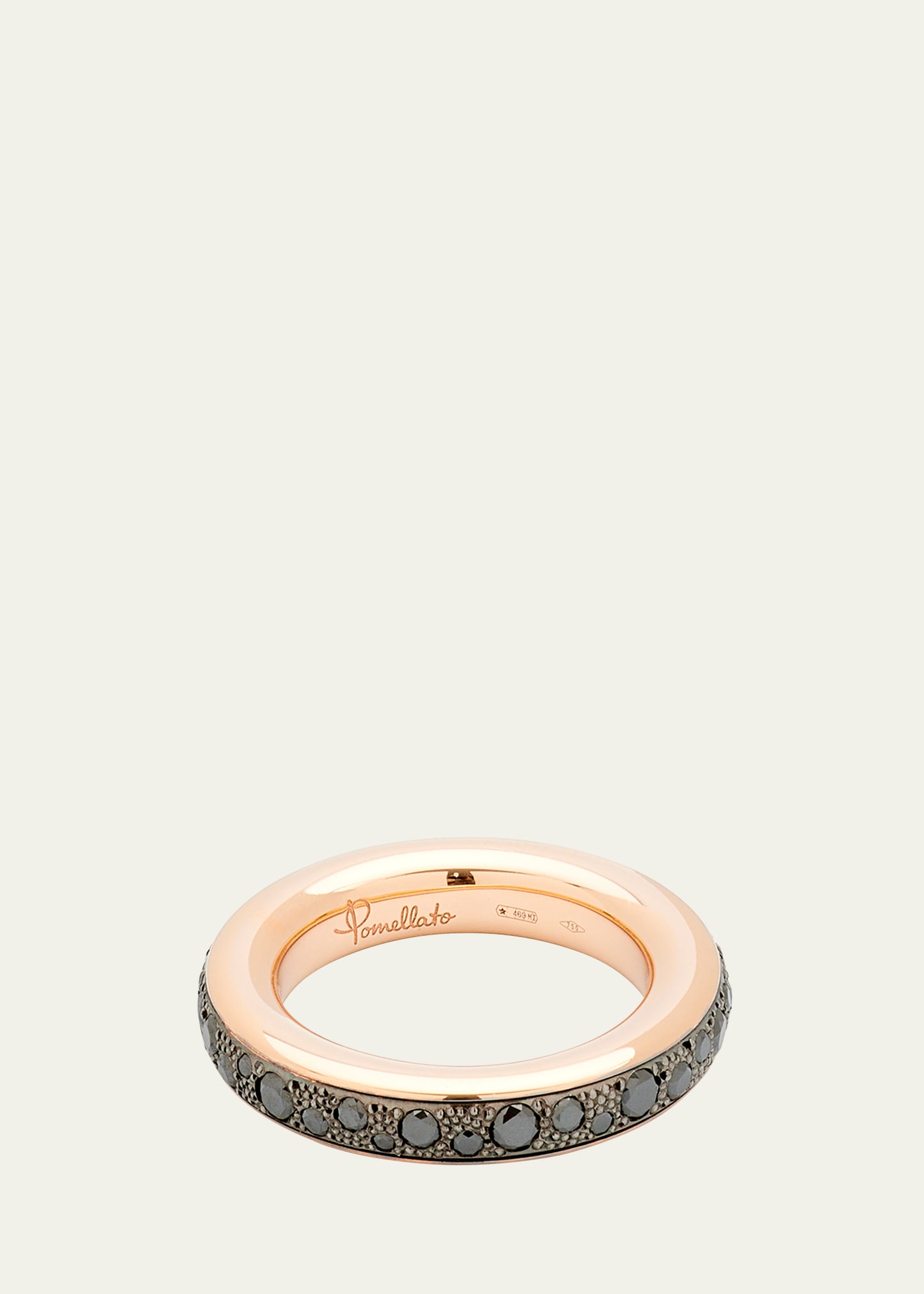 Iconica 18K Rose Gold Eternity Band with Black Diamonds