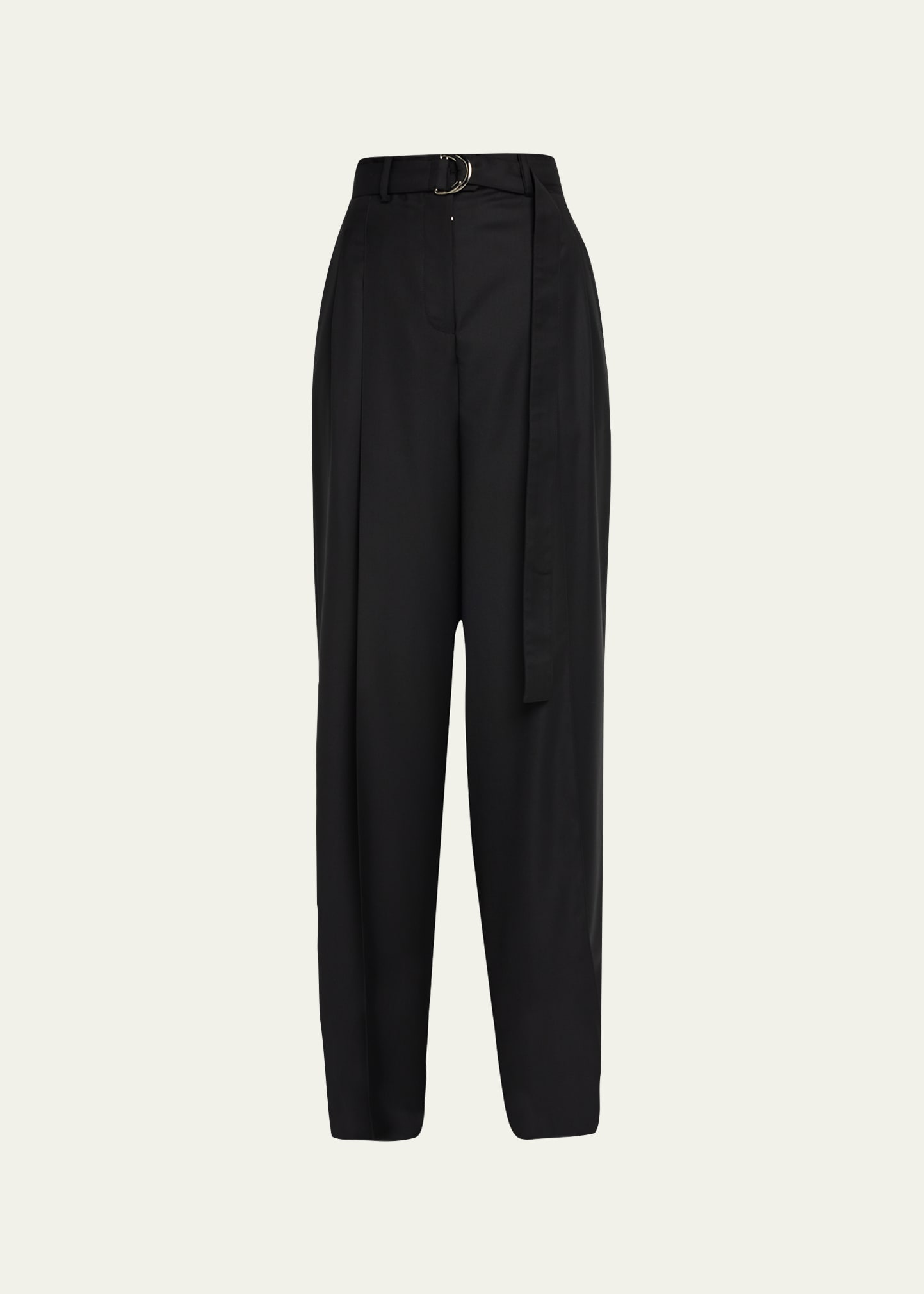 Pleated D-Ring Tailored Pants