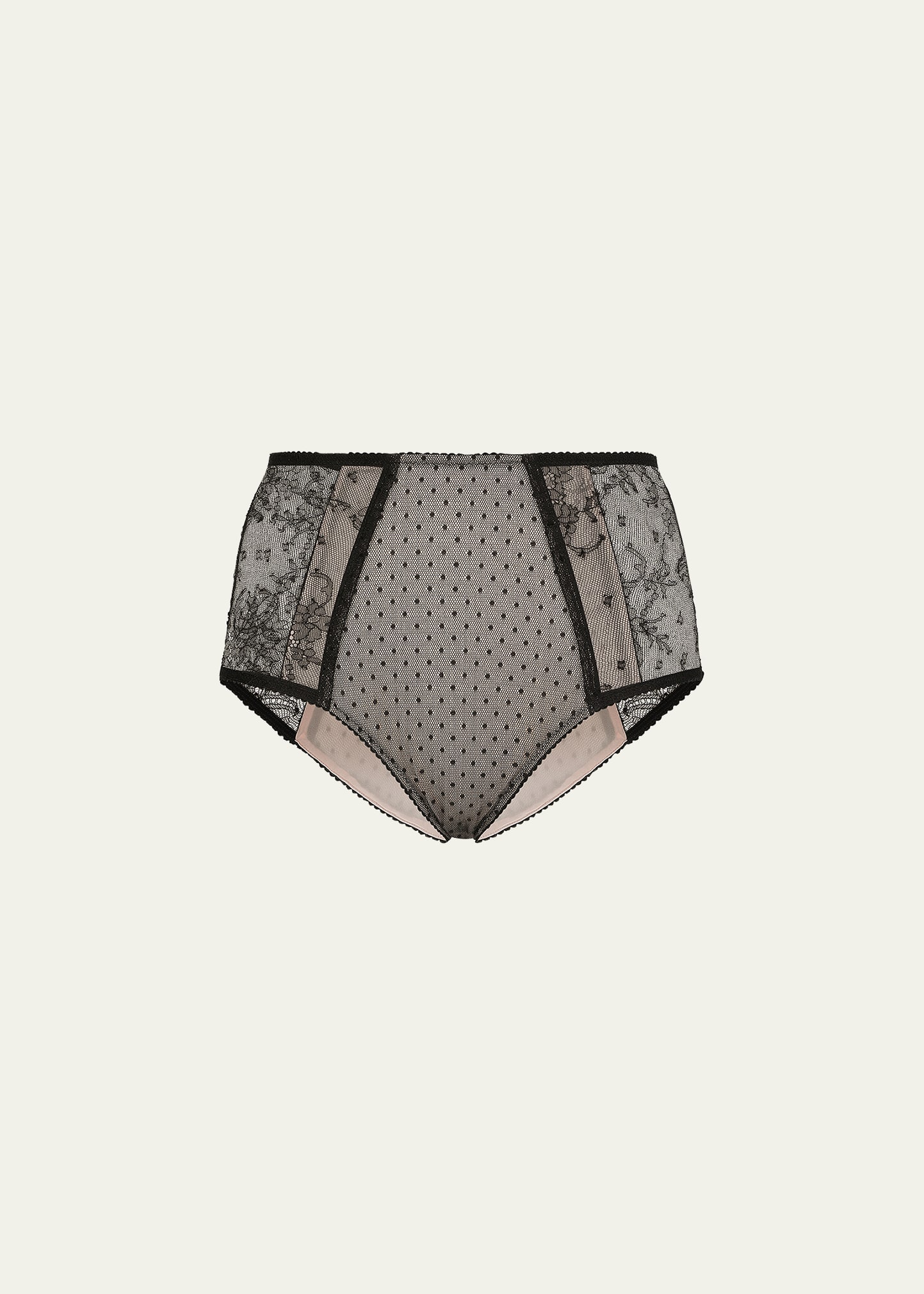 Dolce & Gabbana High-Rise Pizzo Tulle Briefs