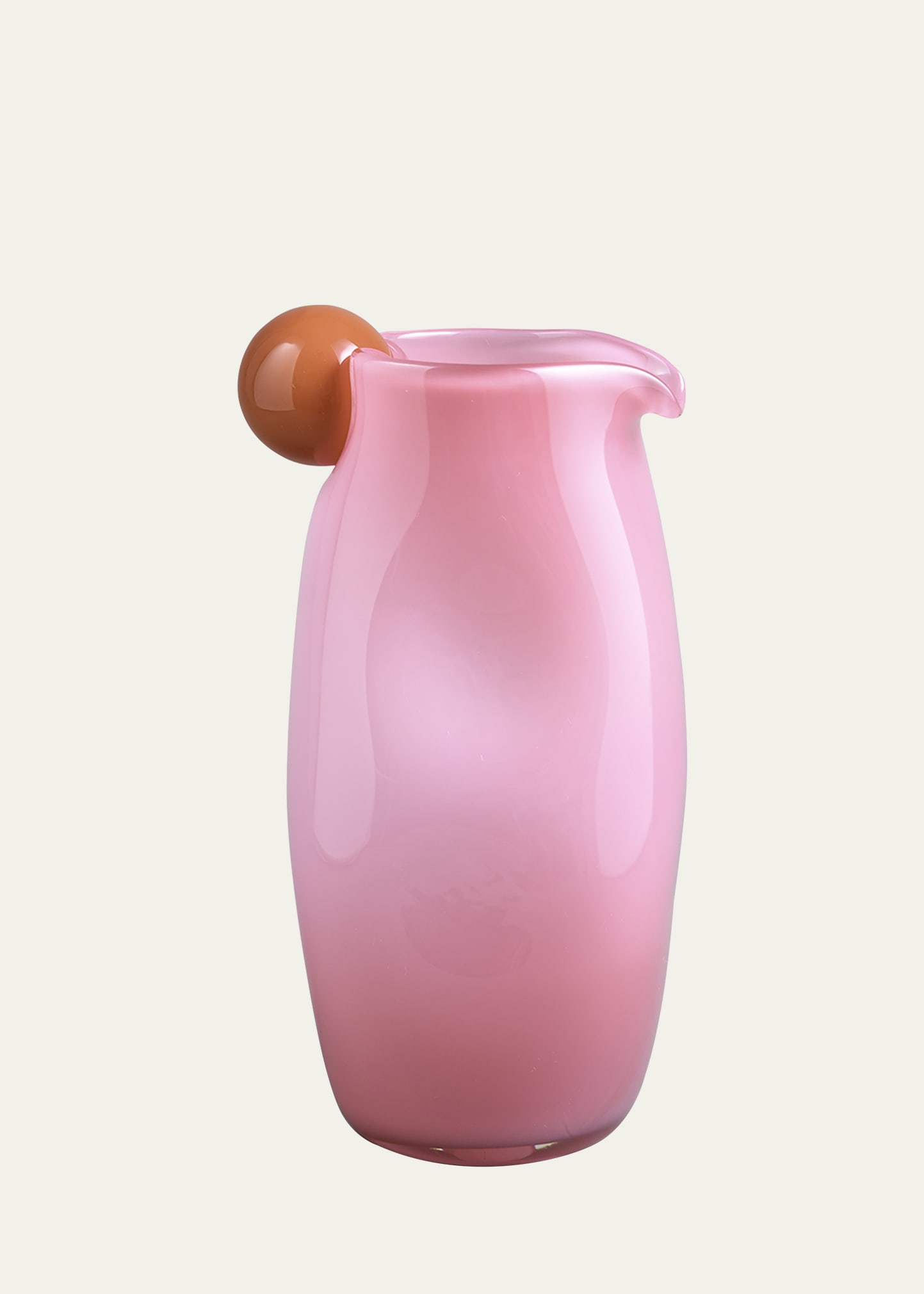 Helle Mardahl Glass Jug W/ A Twist In Pink