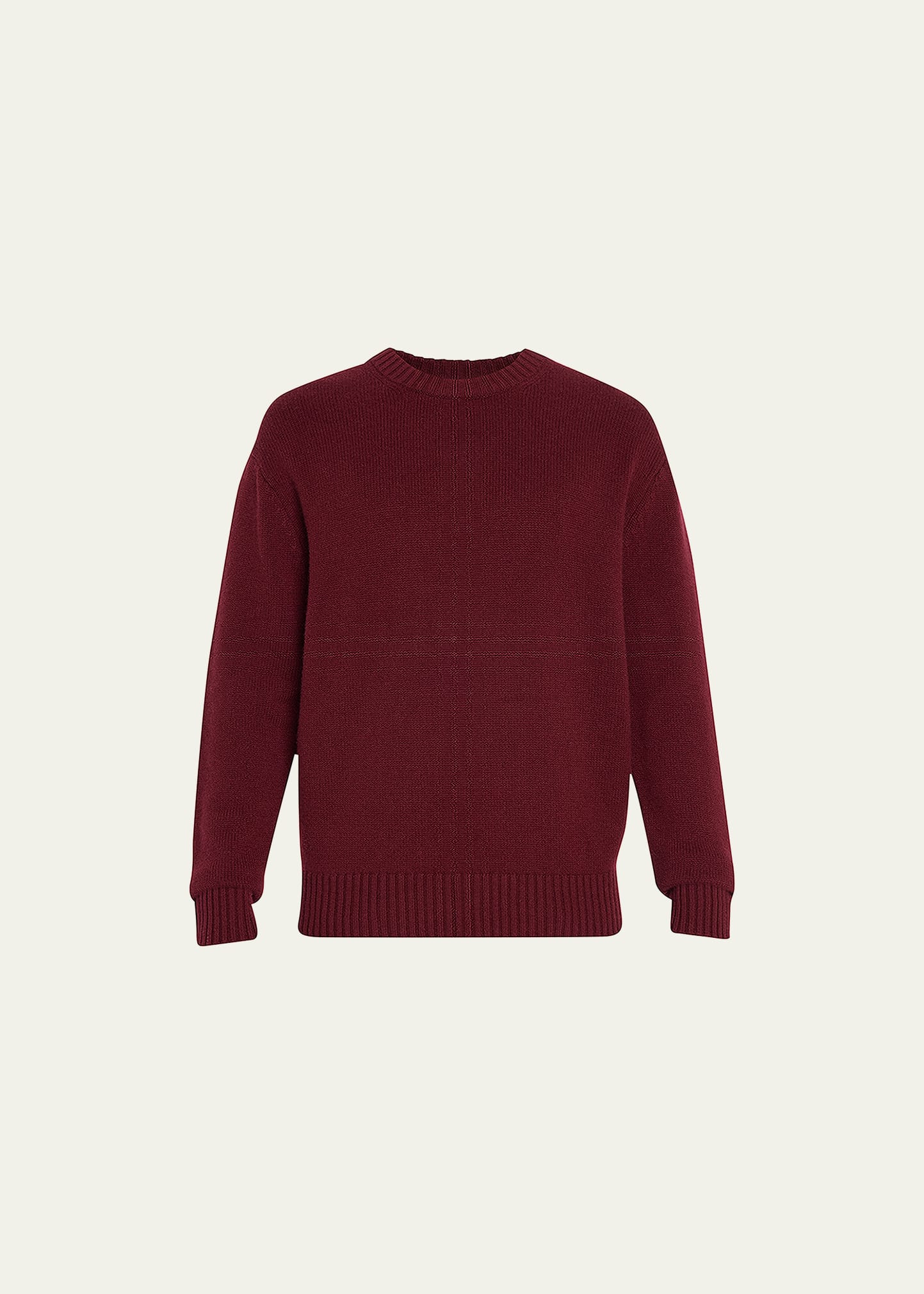 Frame Cashmere Crewneck Sweater In Dark Burgu
