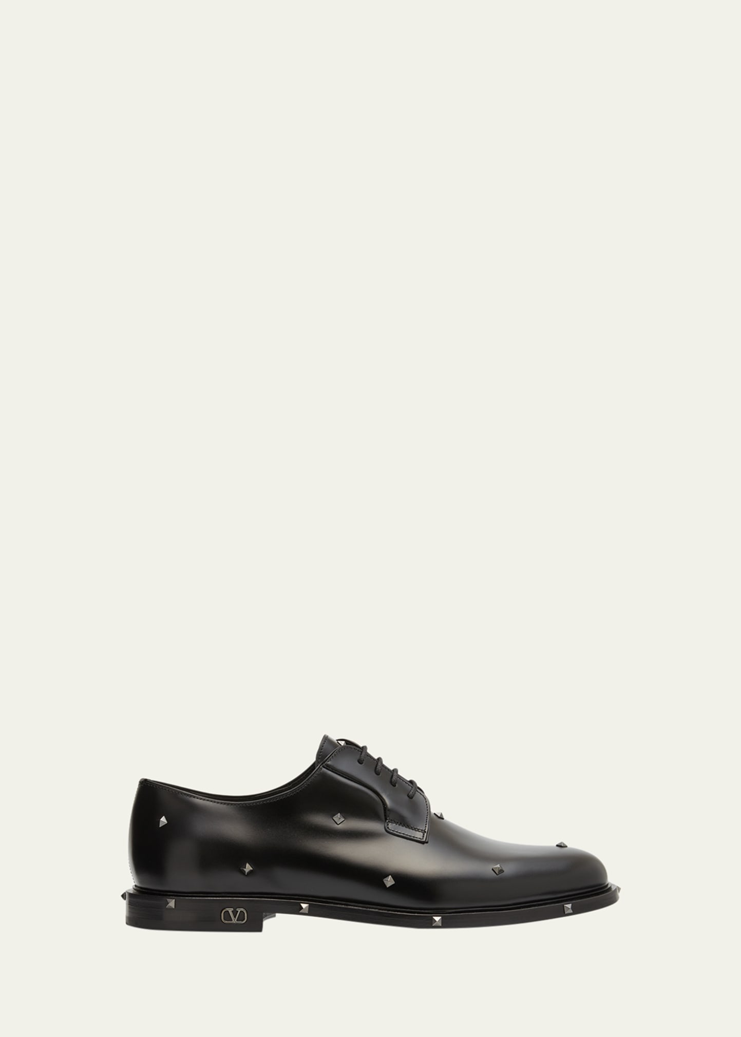 Valentino Aristopunk Plain Toe Derby In Black