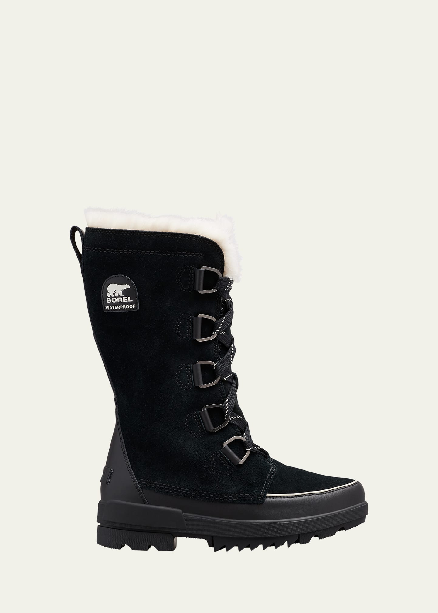 Shop Sorel Tivoli Iv Waterproof Insulated Suede Snow Boots In Black