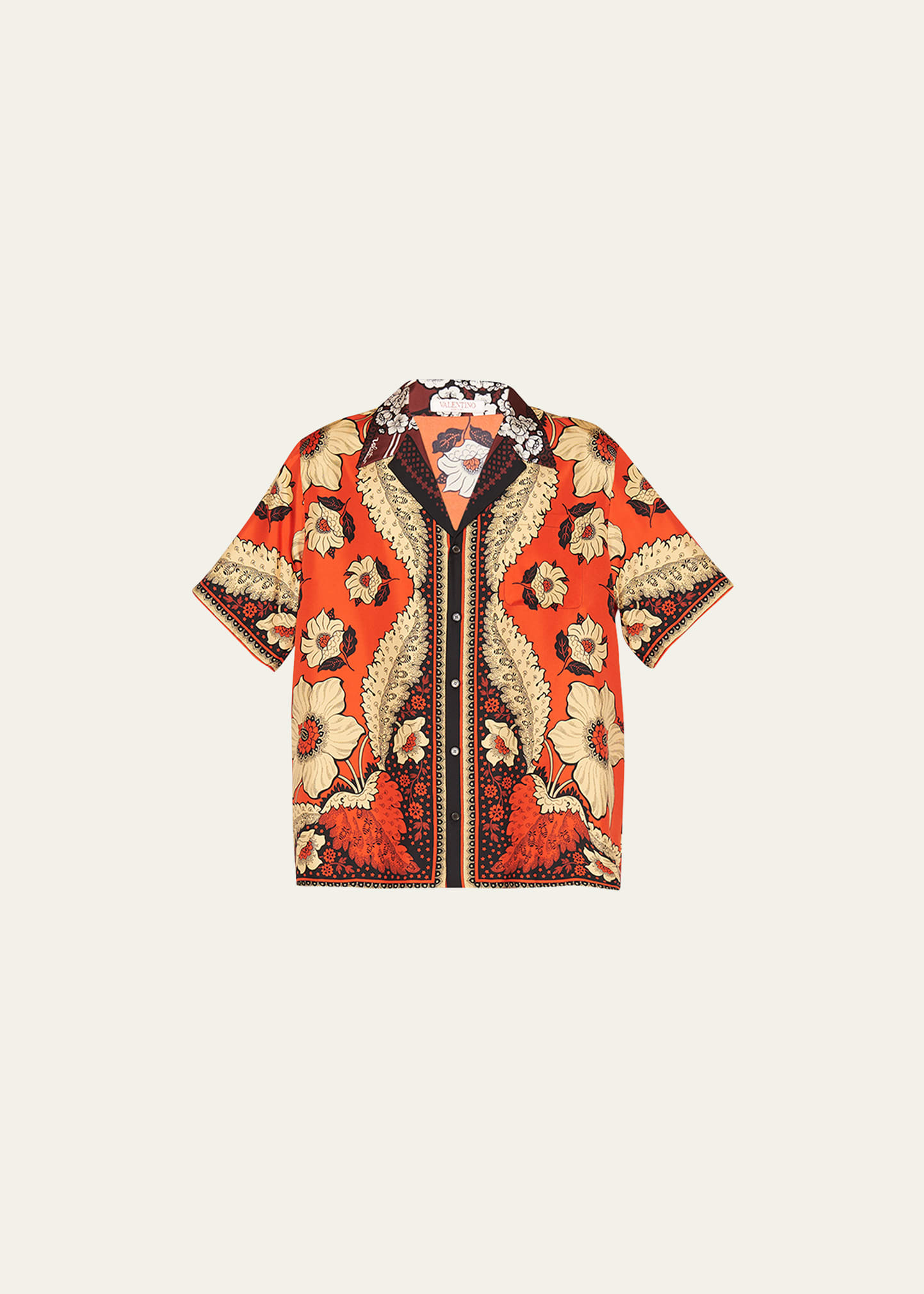 Valentino Bandana-print Cotton Shirt