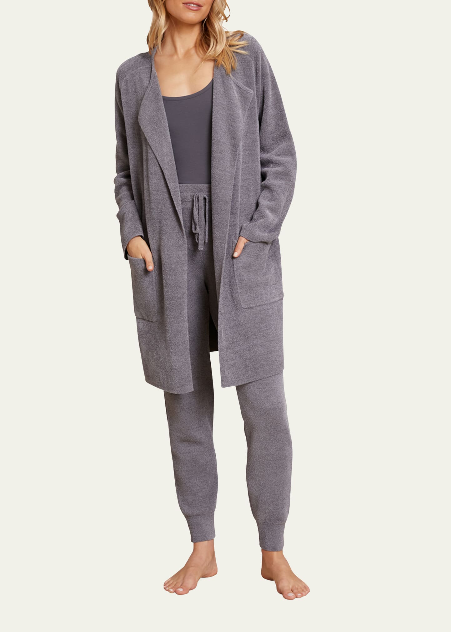 Barefoot Dreams Cozychic Ultra Lite® Open Front Cardigan In Glacier Gray