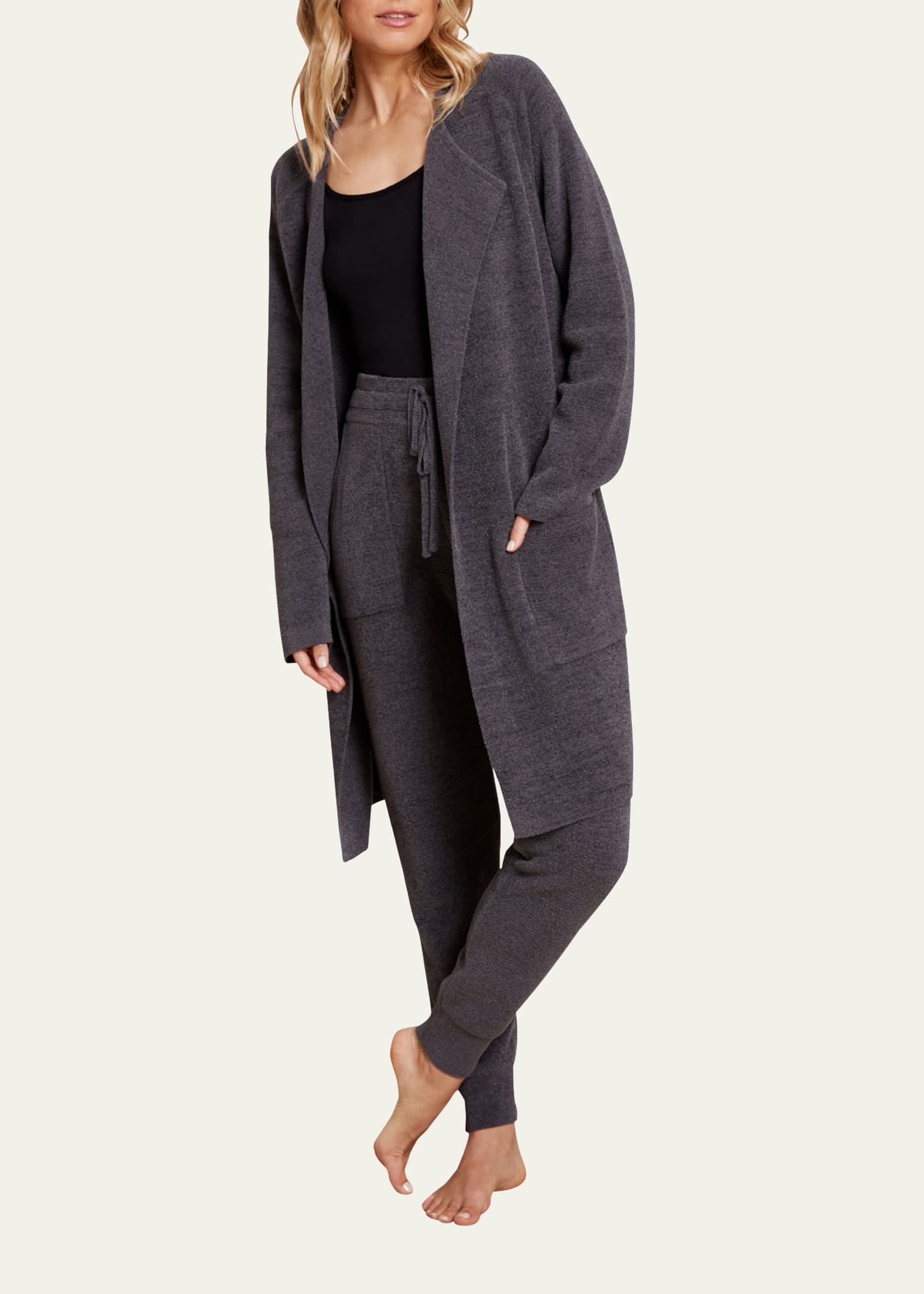 Barefoot Dreams Cozychic Ultra Lite® Open Front Cardigan In Carbon
