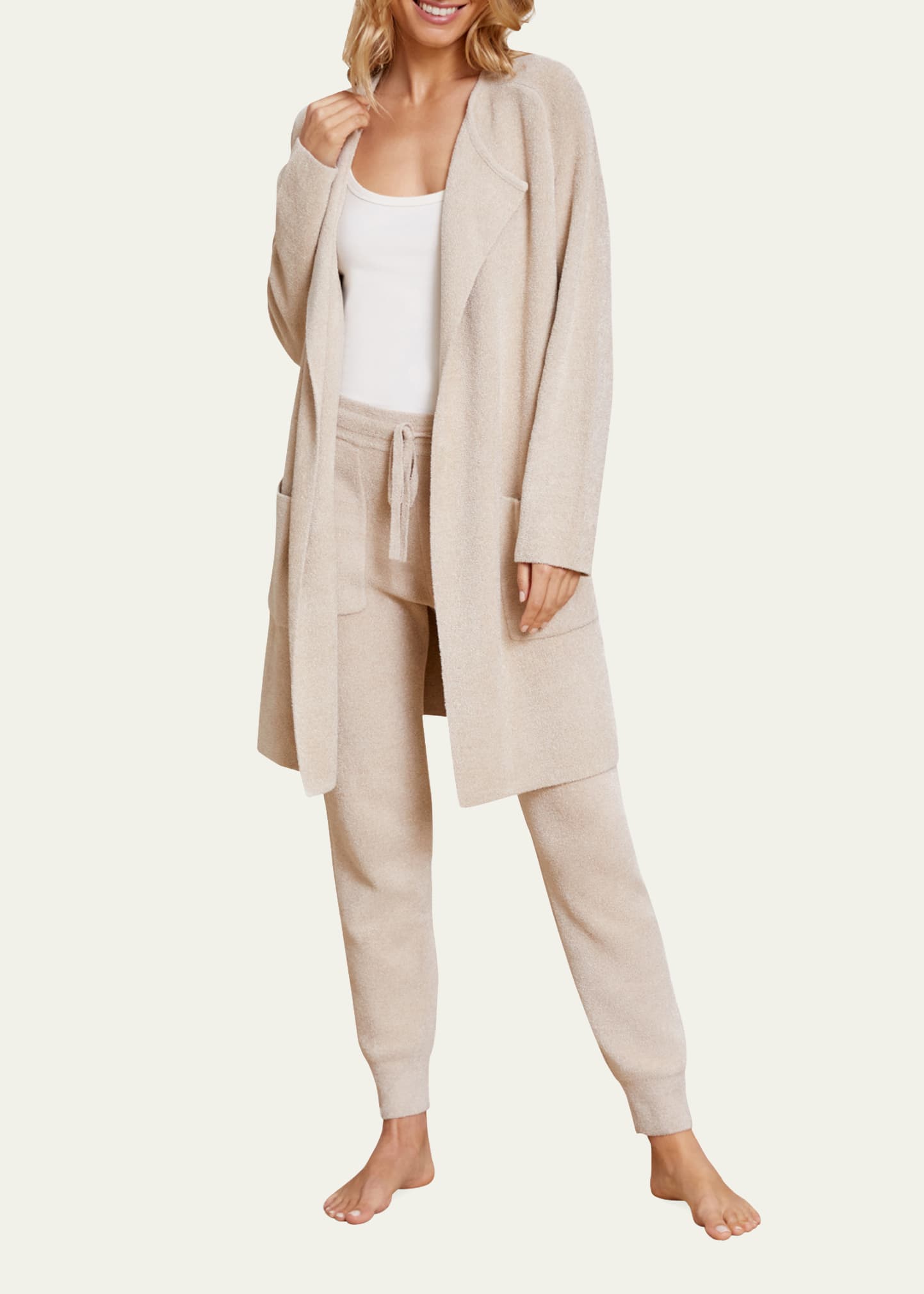 Barefoot Dreams Cozychic Ultra Lite® Open Front Cardigan In Sand Dollar