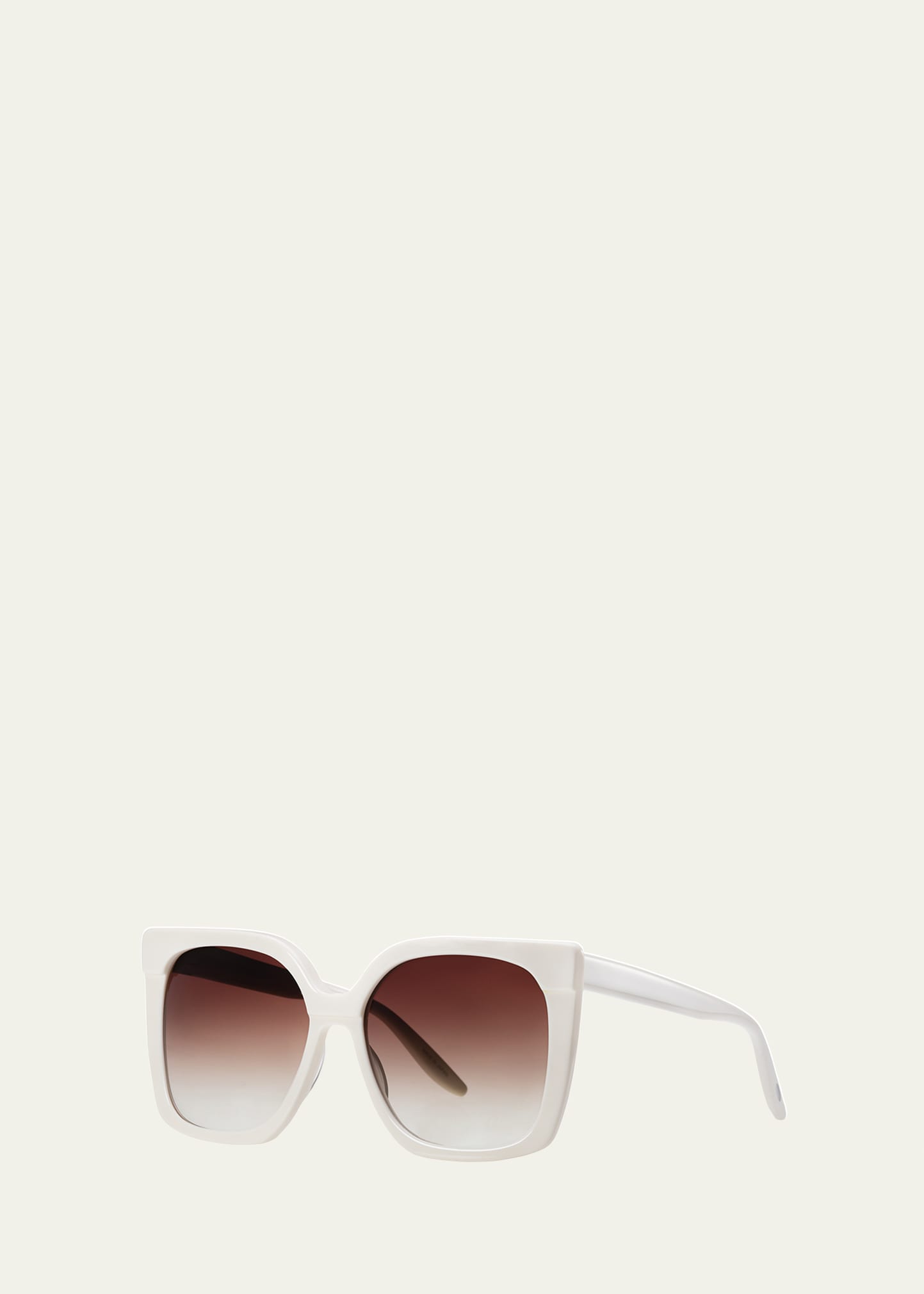 Barton Perreira Vanity Square Acetate Sunglasses In White