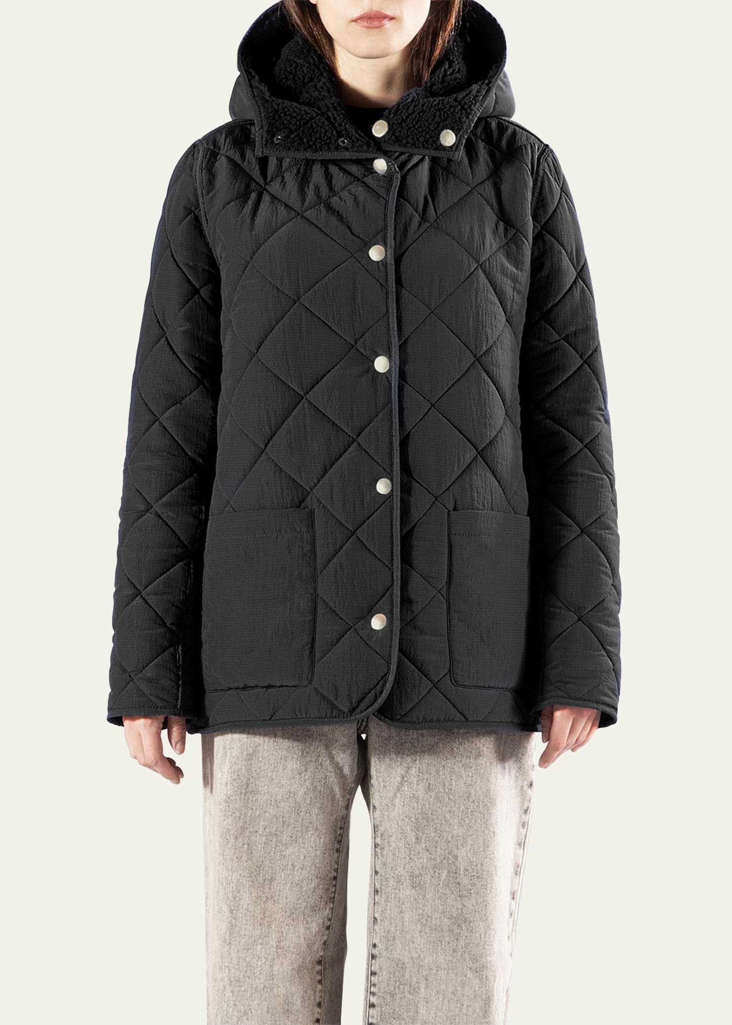 Jane Post Oversize Quilted Reversible Teddy Jacket