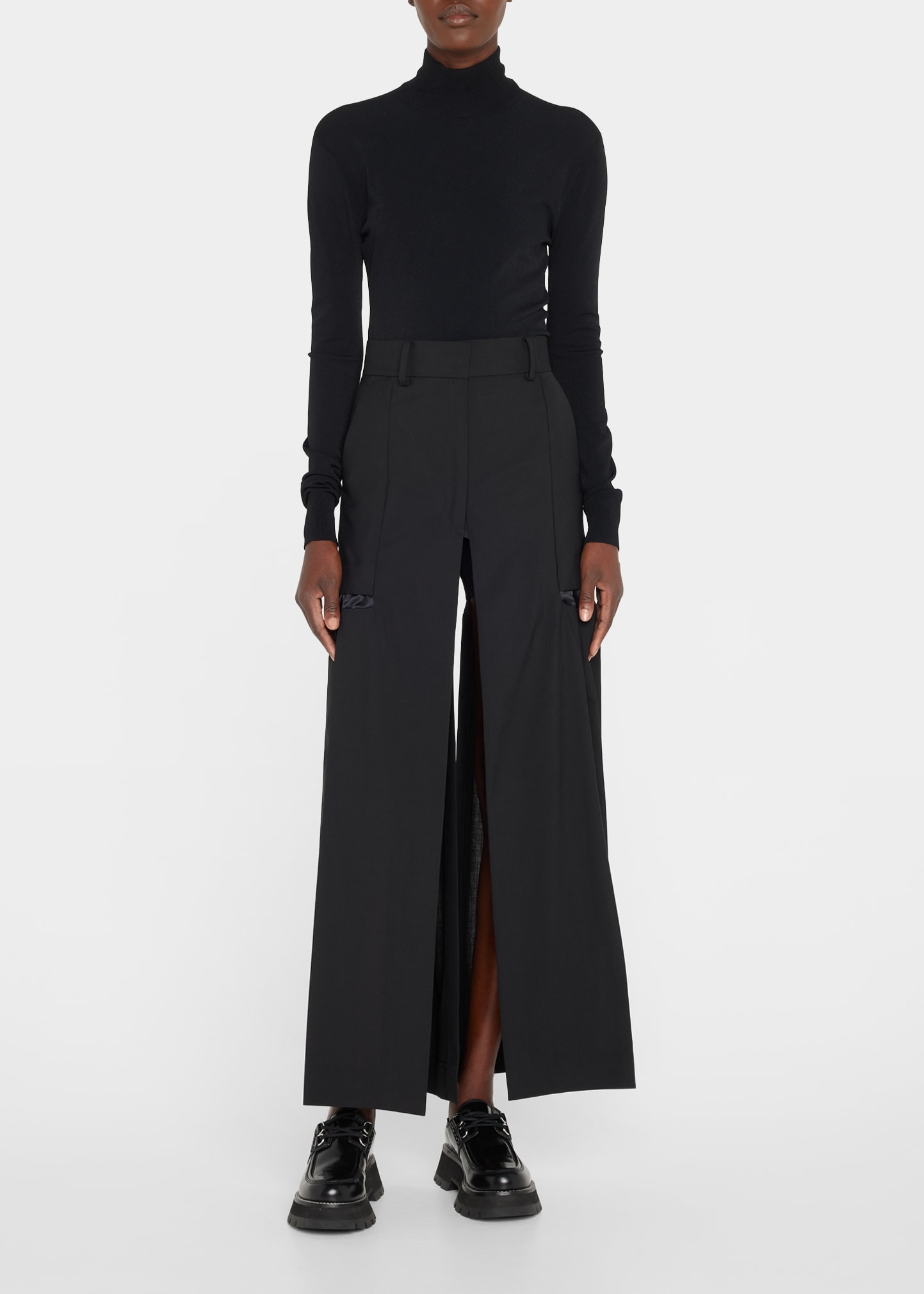 Skirt Wide-Leg Suiting Pants