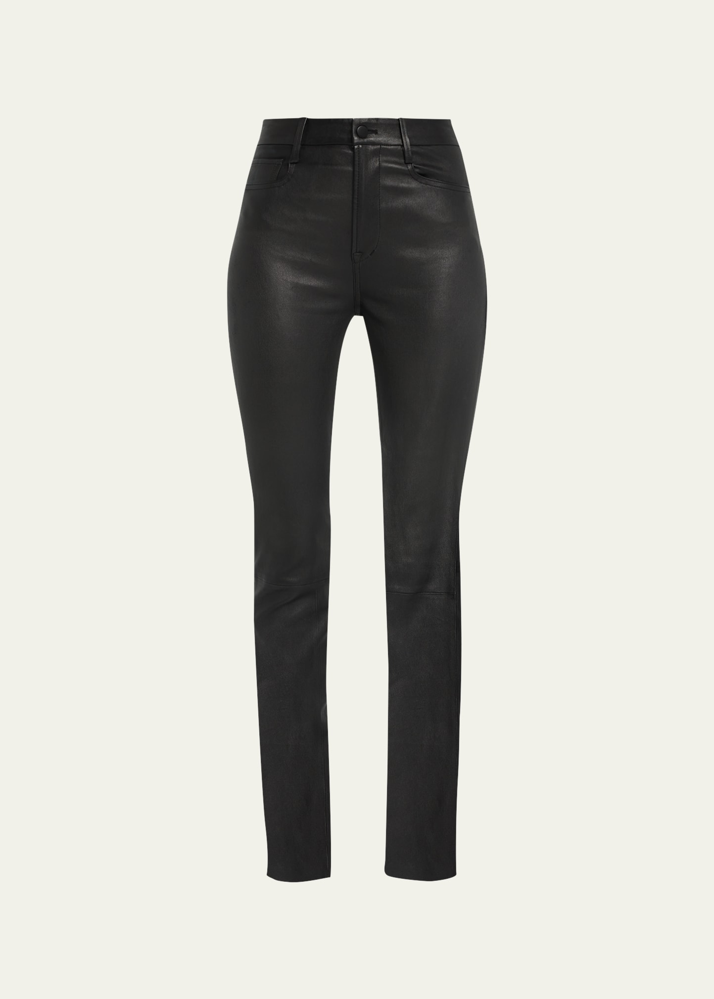 Shop Vince Bootcut Stretch Leather Pants In Black
