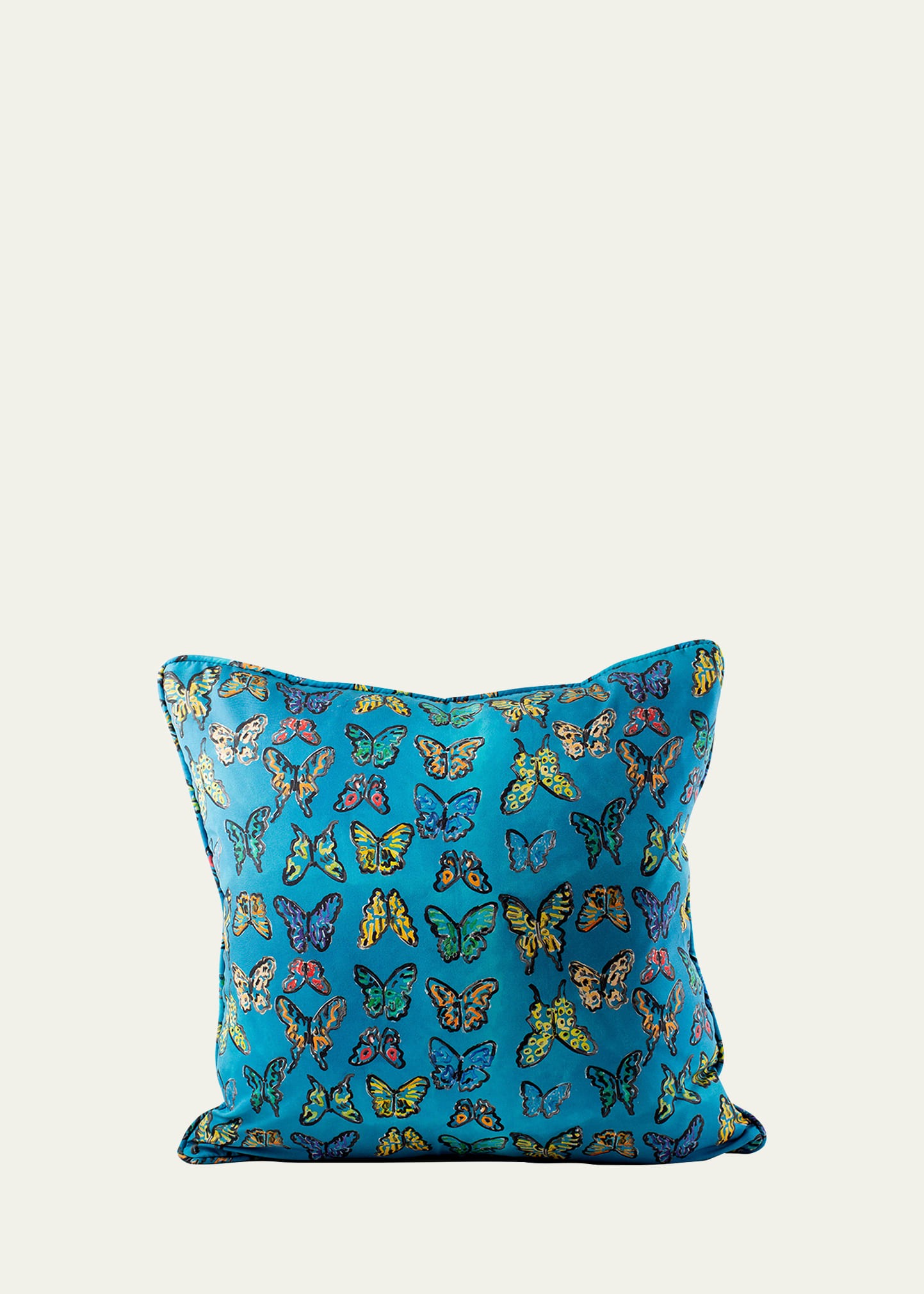 Hunt Slonem Butterfly Cotton Throw Pillow In Multi