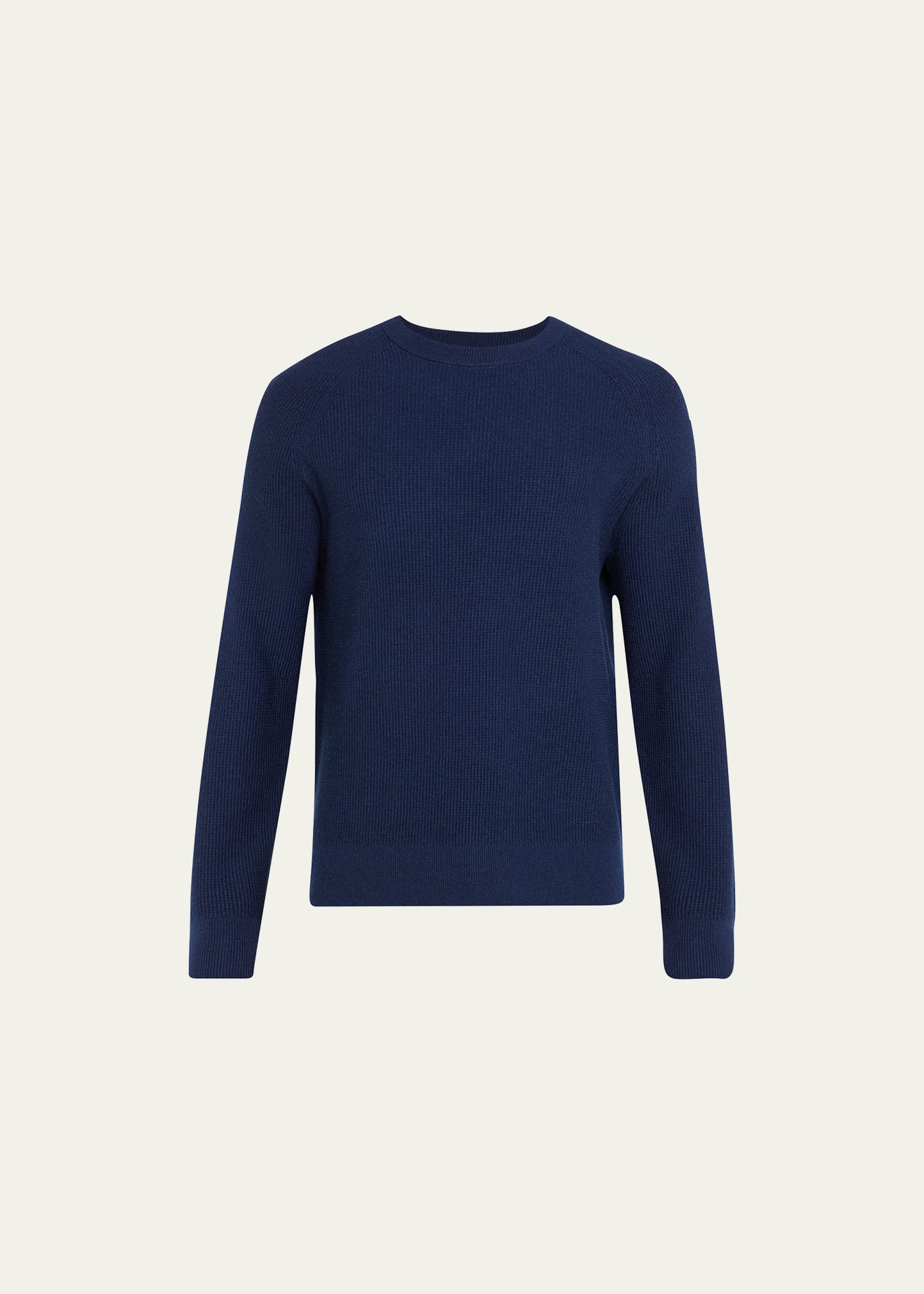 Theory Mattis Crew In Studio Long Sleeve Waffle Knit Tee In Gravity