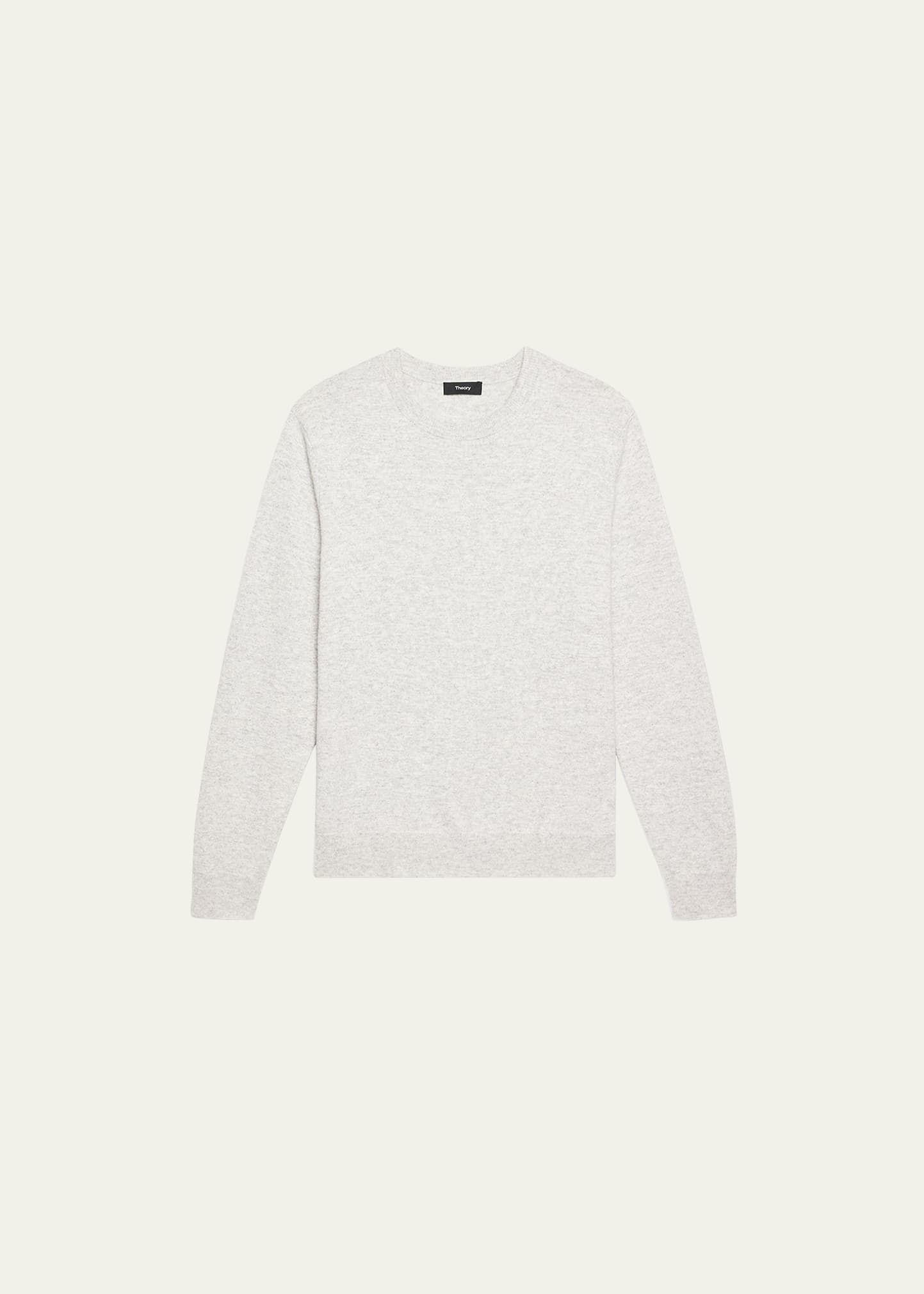 Theory Men's Hilles Crewneck Cashmere-blend Sweater In Chestnut Melange