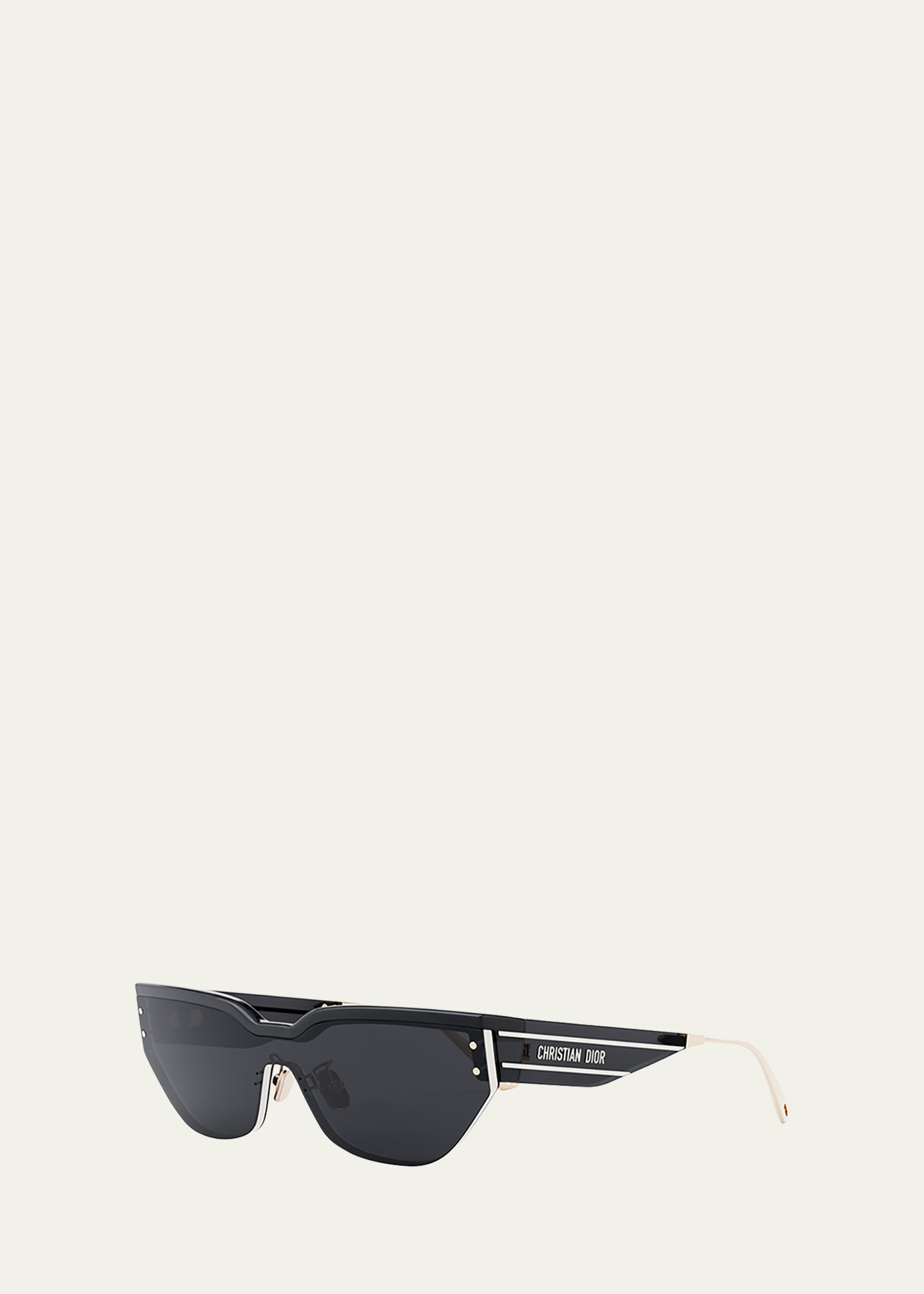 Dior Mirrored Shield Plastic Sunglasses In Grey / Smoke