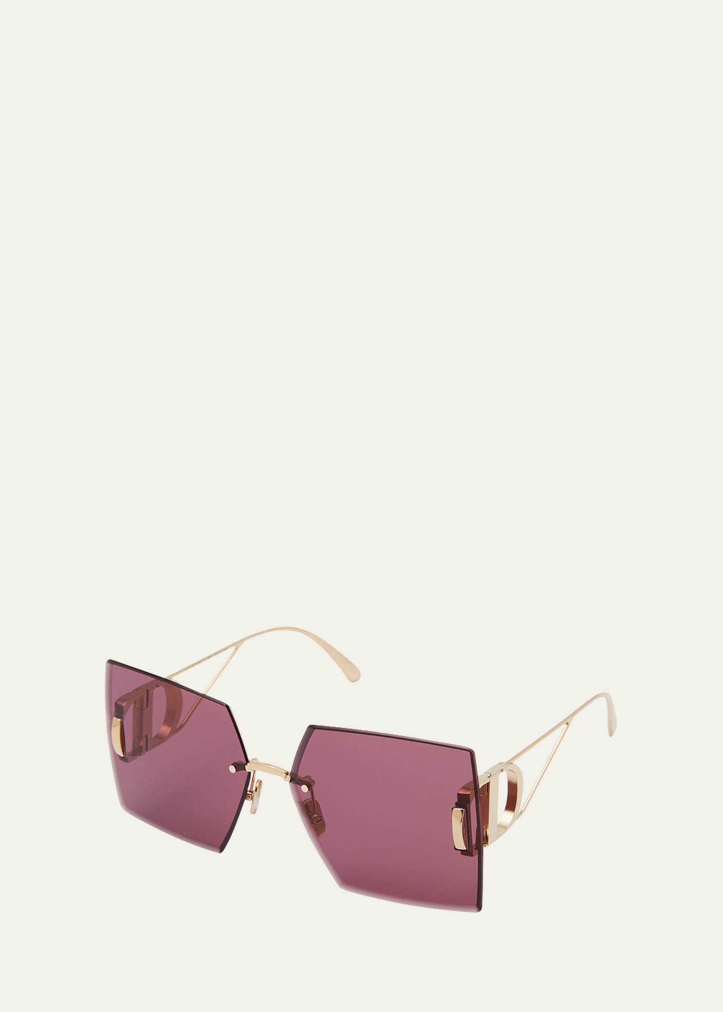 Dior CD Rimless Square Metal Sunglasses