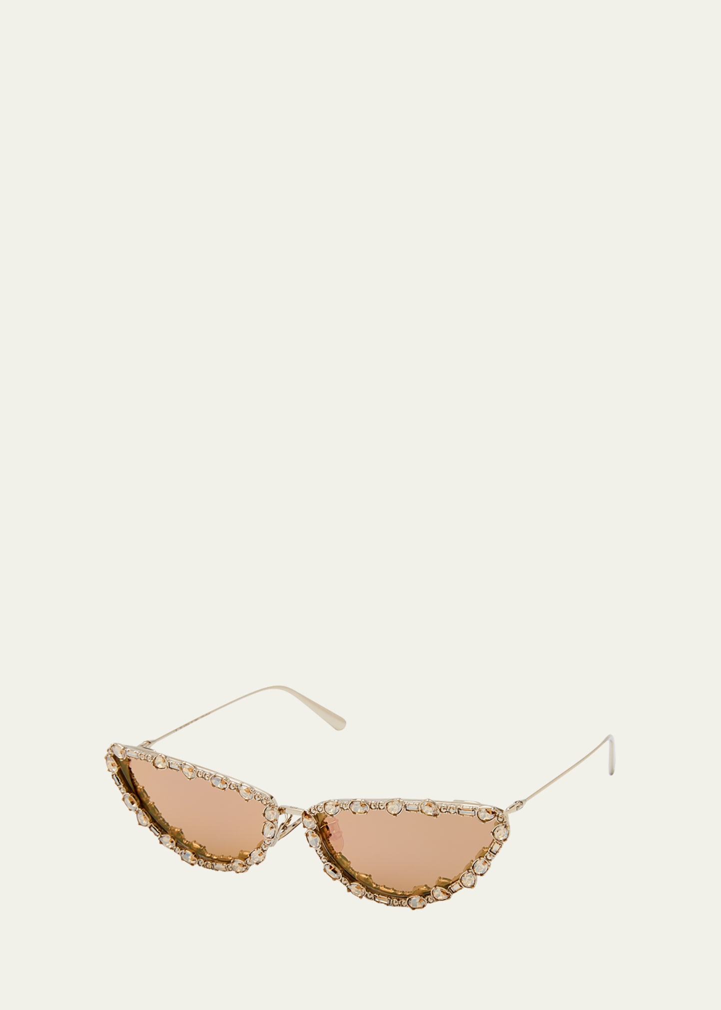 Dior Crystal & Metal Cat-Eye Sunglasses