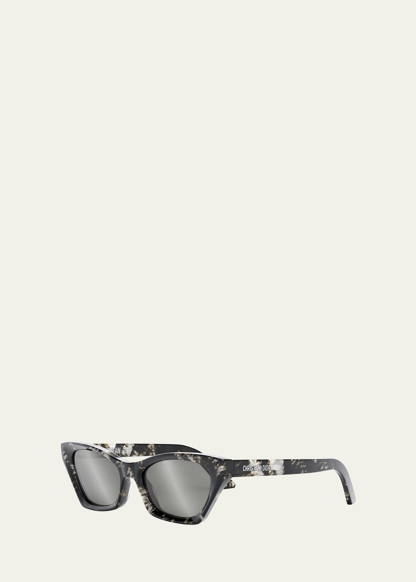 Dior Beveled Acetate Butterfly Sunglasses In Colored Havana