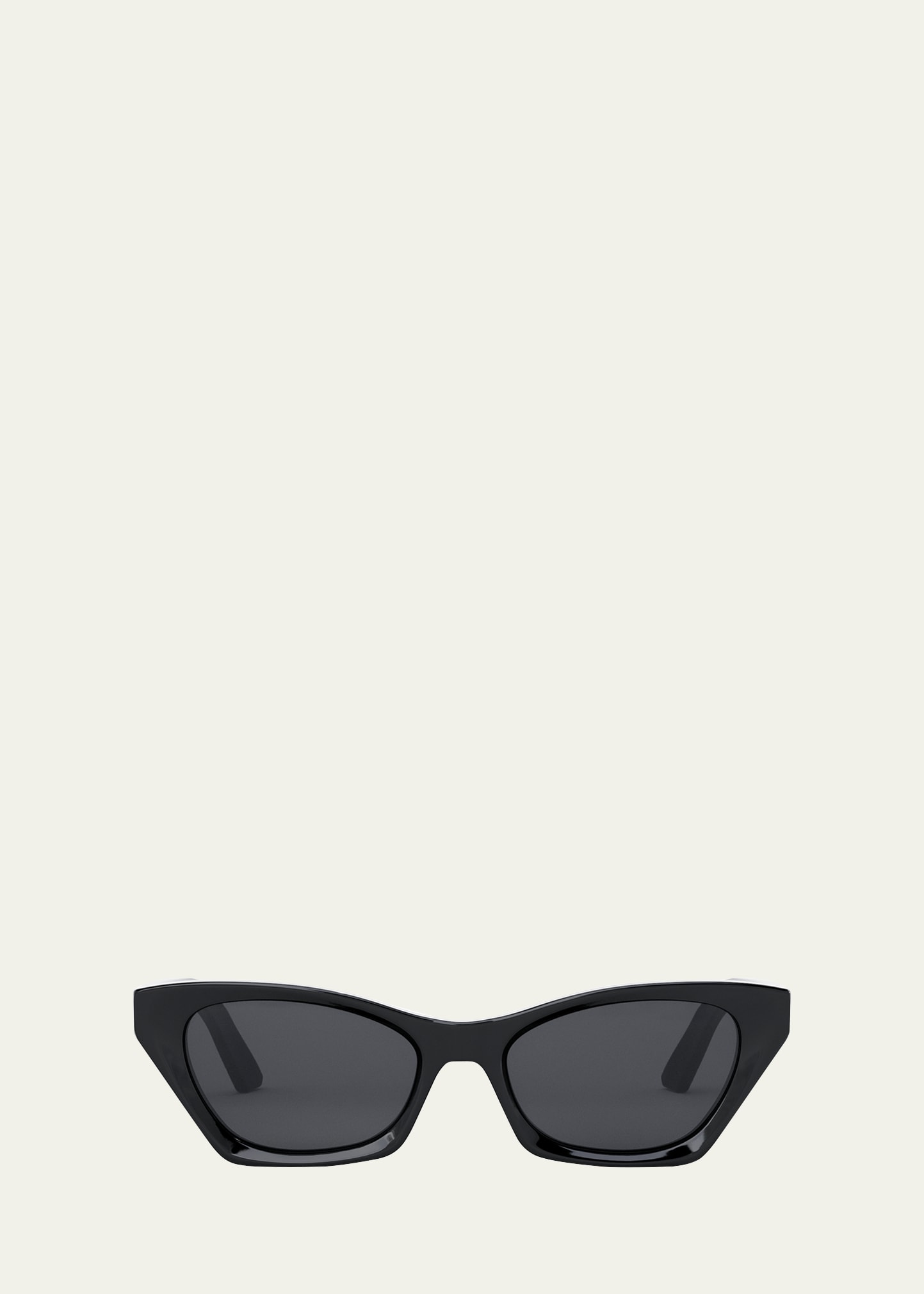 Dior Beveled Acetate Butterfly Sunglasses In Shiny Black
