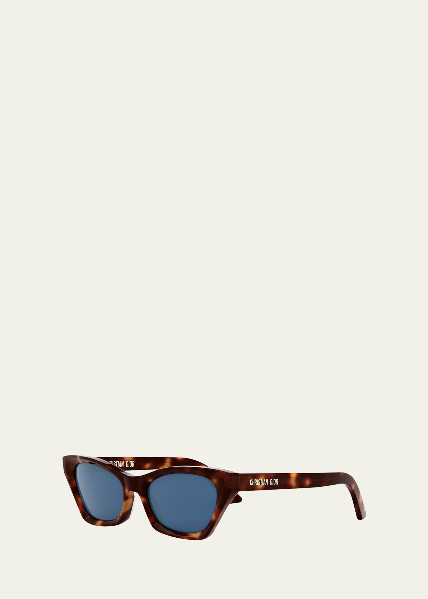 Dior Midnight Beveled Acetate Butterfly Sunglasses In Blonde Havana