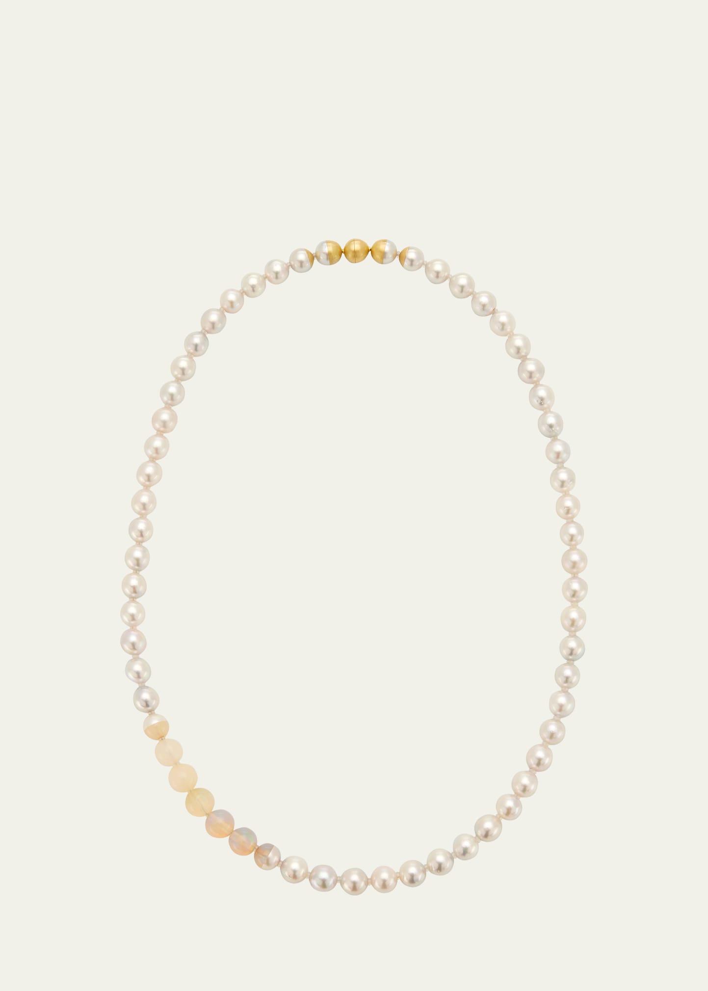 Sectional Pearl Necklace with Opal