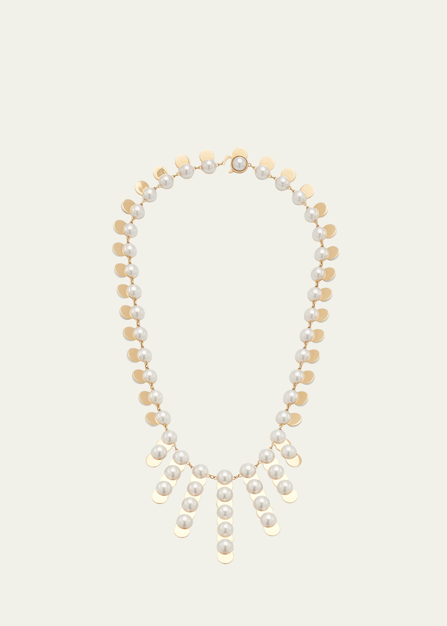 Slide Necklace with Akoya Pearls and 18K Gold