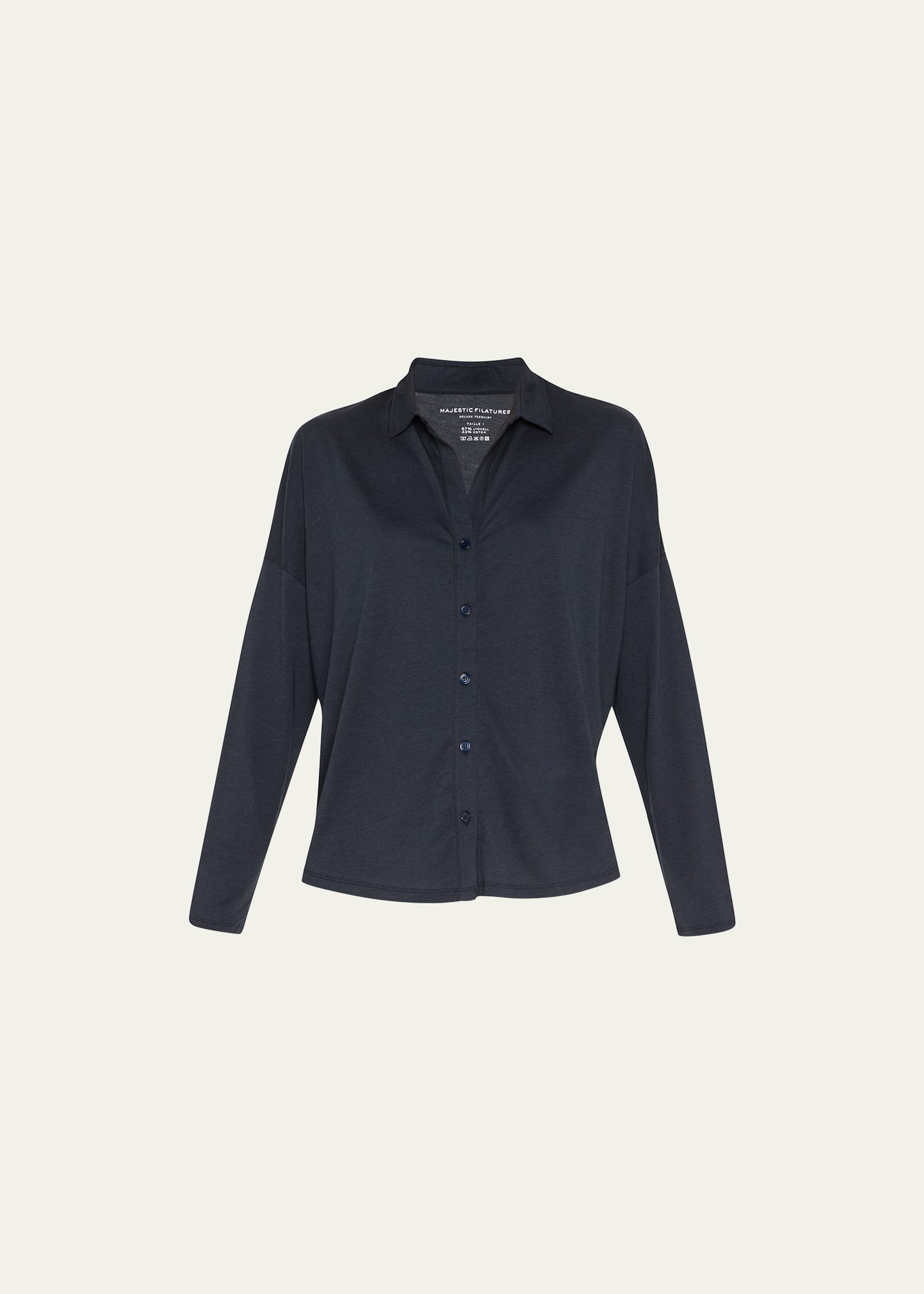 Majestic Relaxed Button-Front Shirt