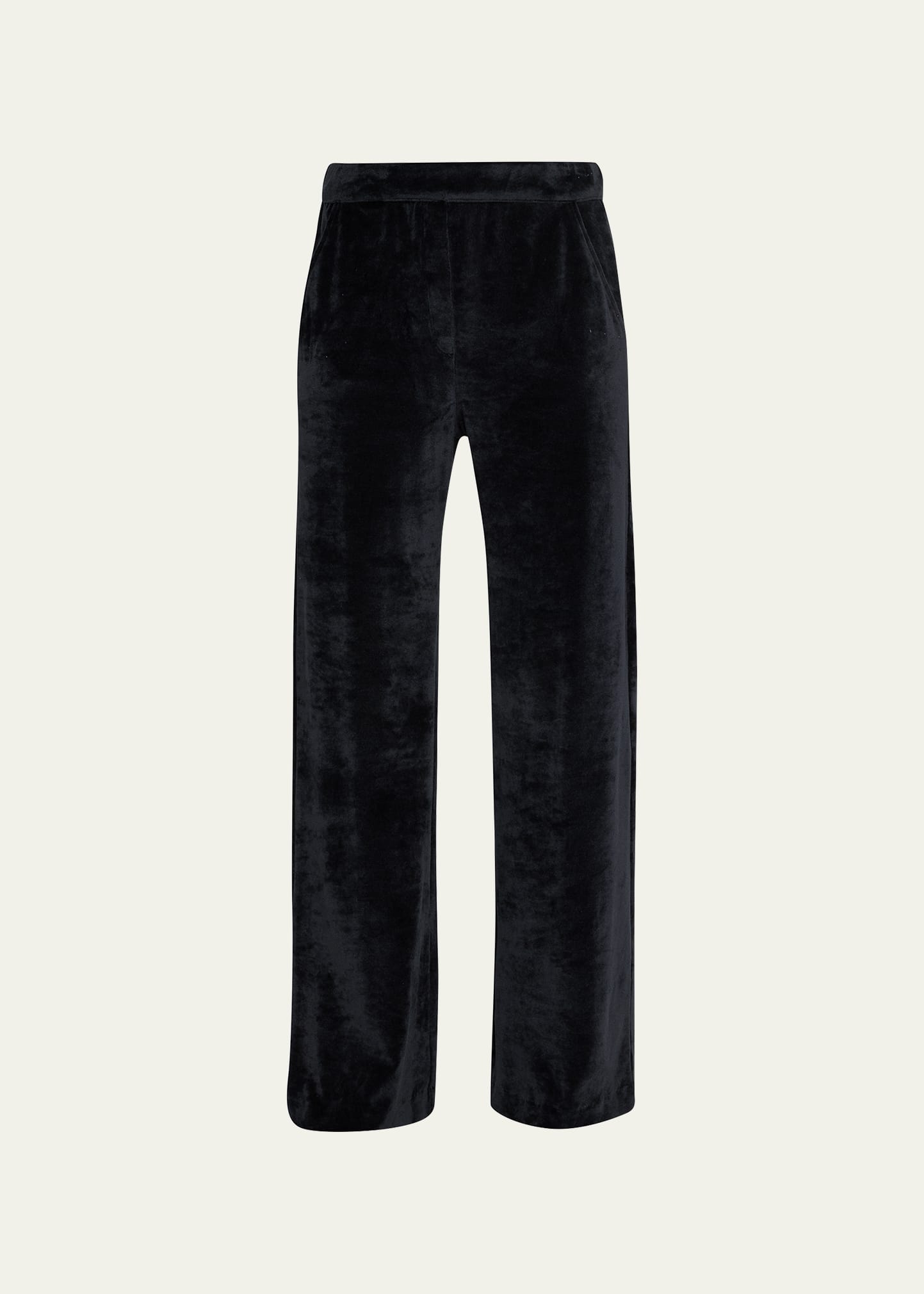 Velour Wide-Leg Pants