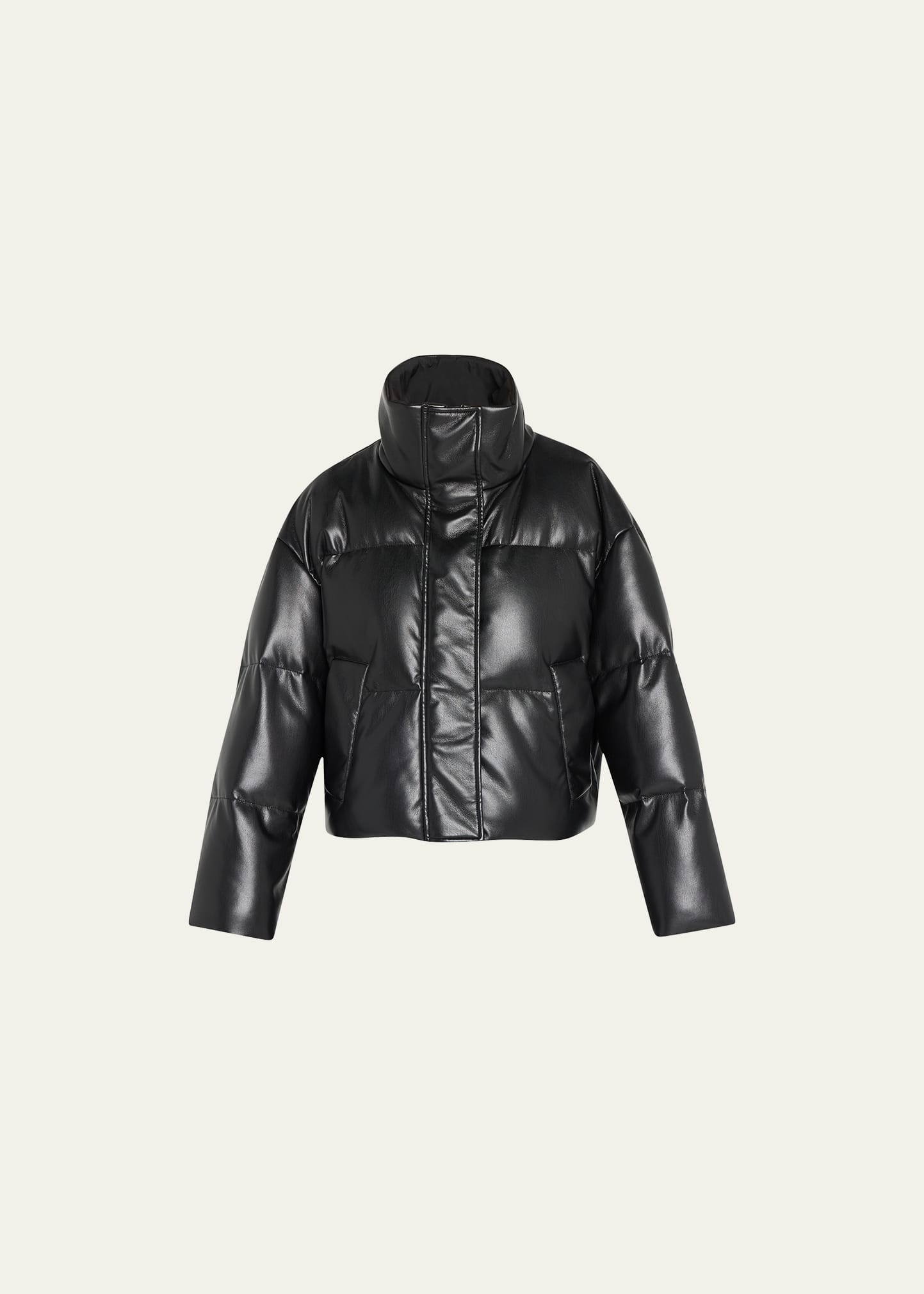 Tatum Faux Leather Puffer Jacket